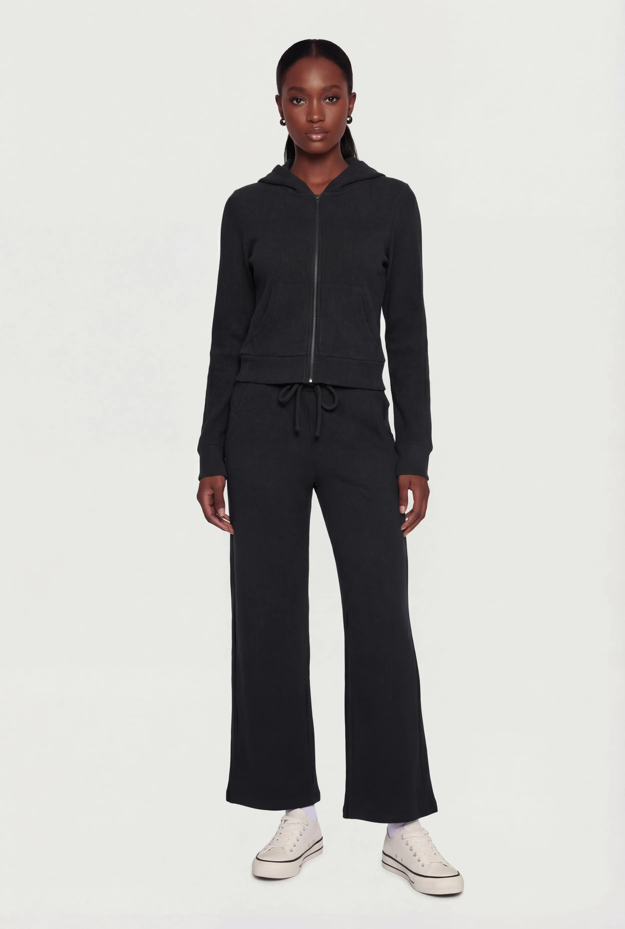 Long Sleeve Zip Front Hooded Sweatshirt sold by Rainbow product image thumbnail 2