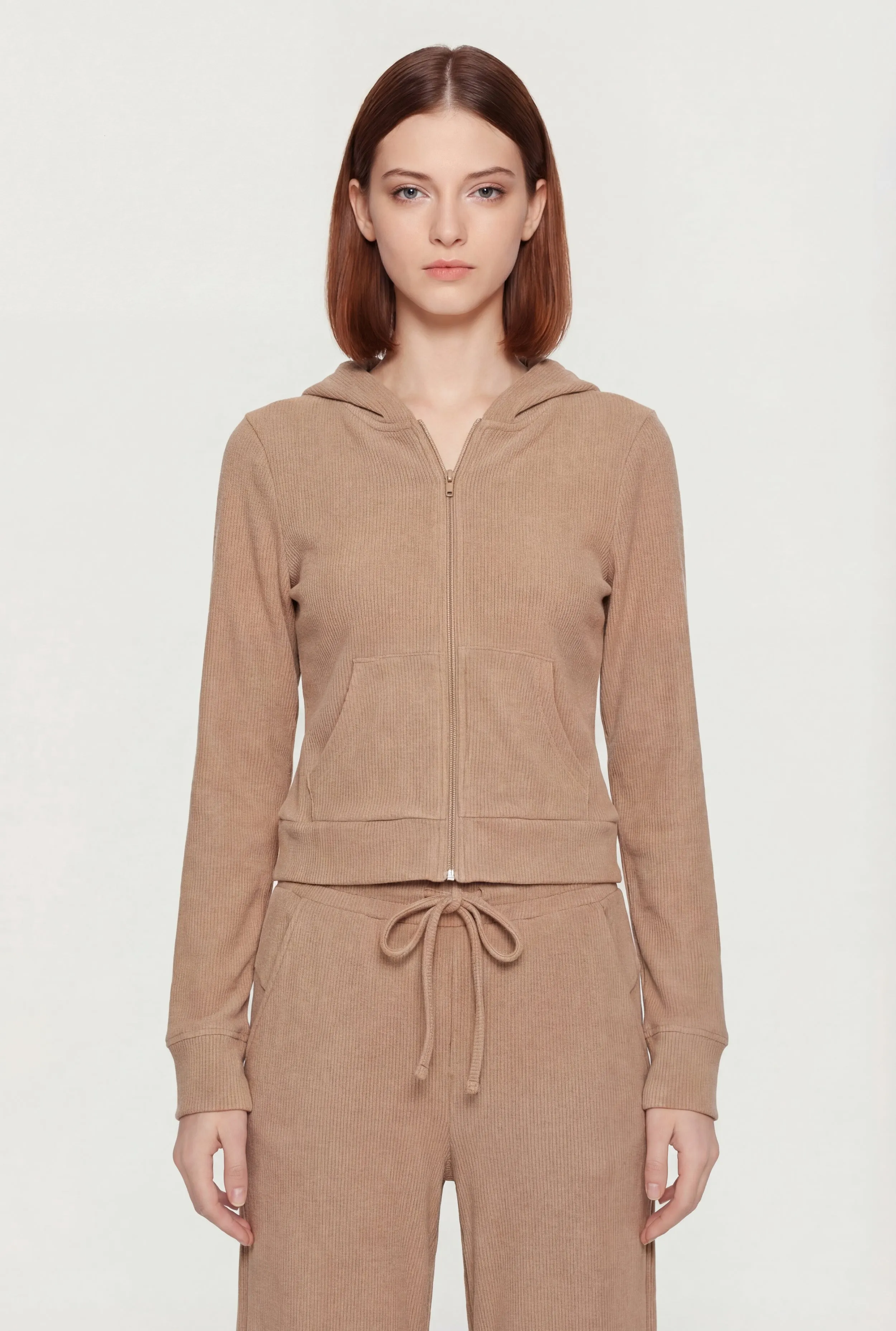 Long Sleeve Zip Front Hooded Sweatshirt sold by Rainbow