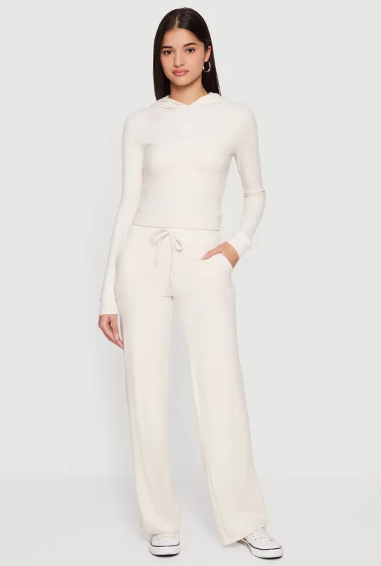 Brushed Knit Drawstring Waist Sweatpants sold by Rainbow