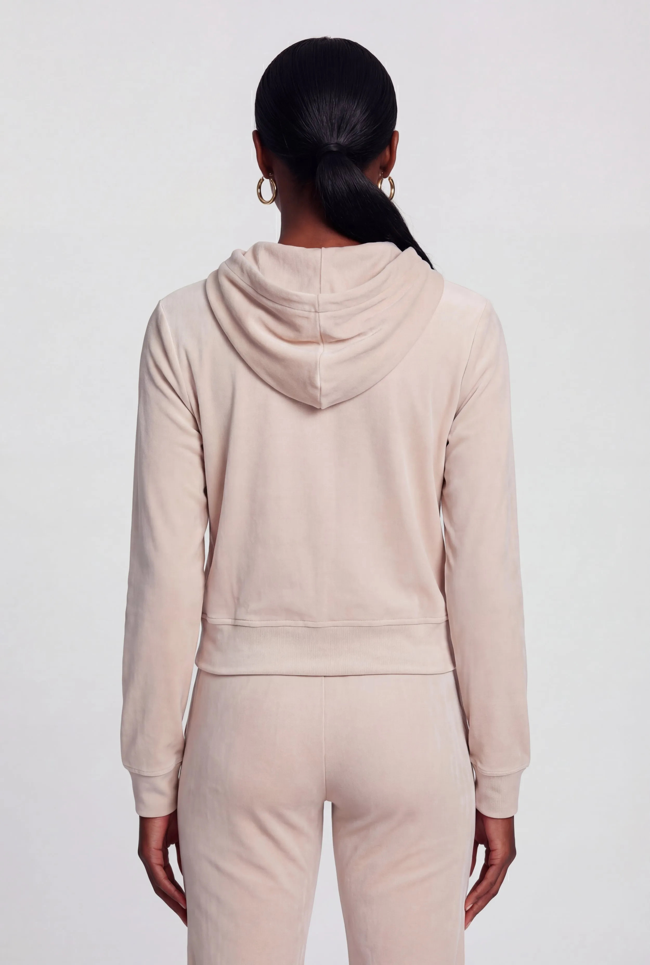 Solid Velour Zip Front Hoodie sold by Rainbow product image thumbnail 5
