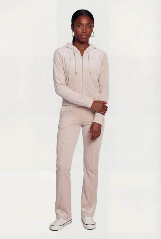 Velour Pintuck Flare Leg Pants sold by Rainbow