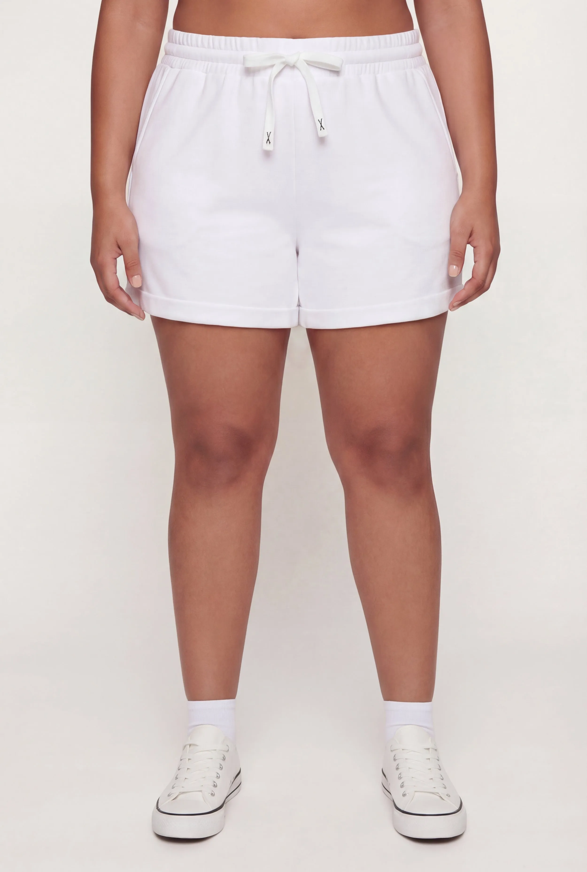 Plus Size High Waisted Fleece Lined Shorts sold by Rainbow product image thumbnail 3