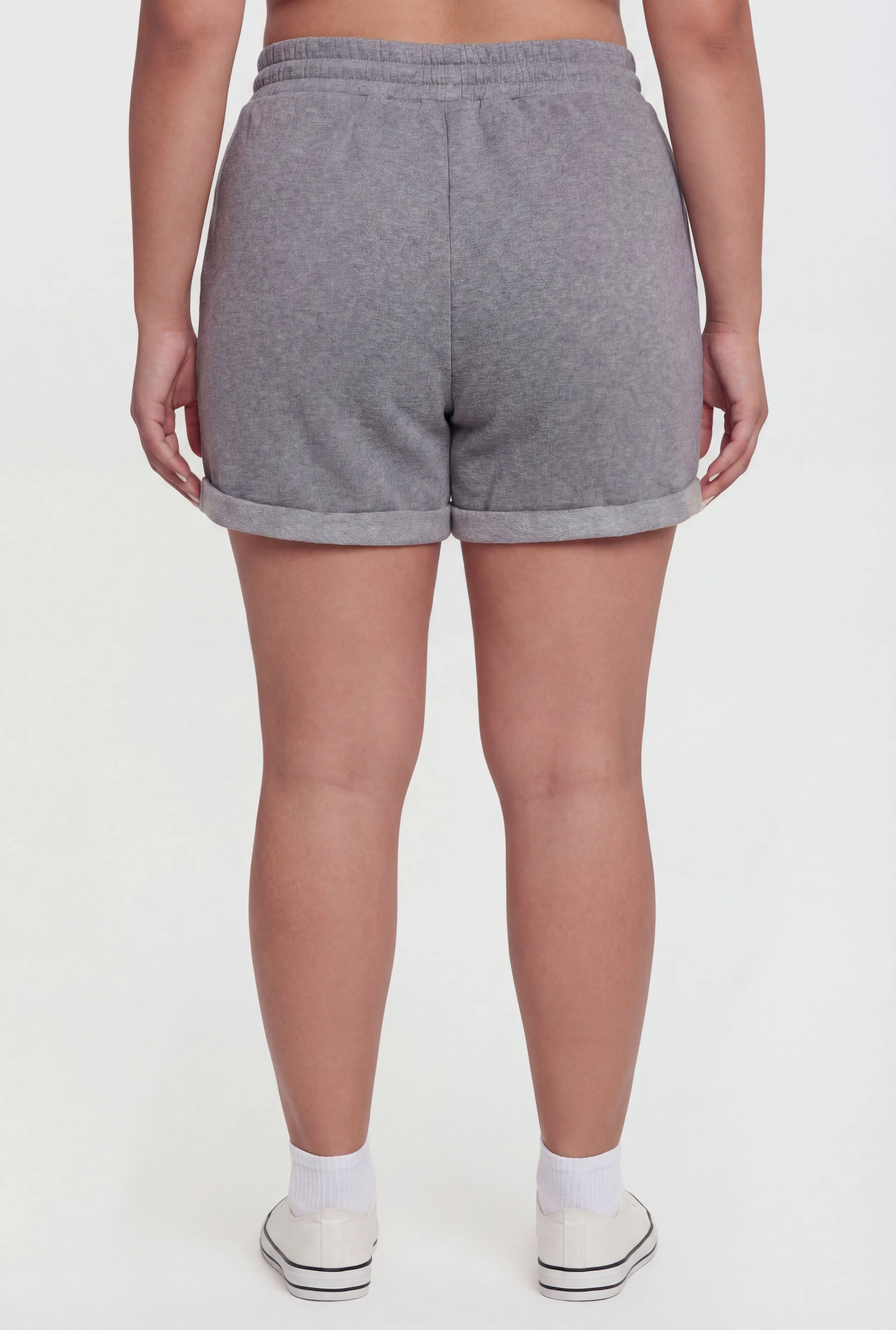 Plus Size High Waisted Fleece Lined Shorts sold by Rainbow product image thumbnail 5