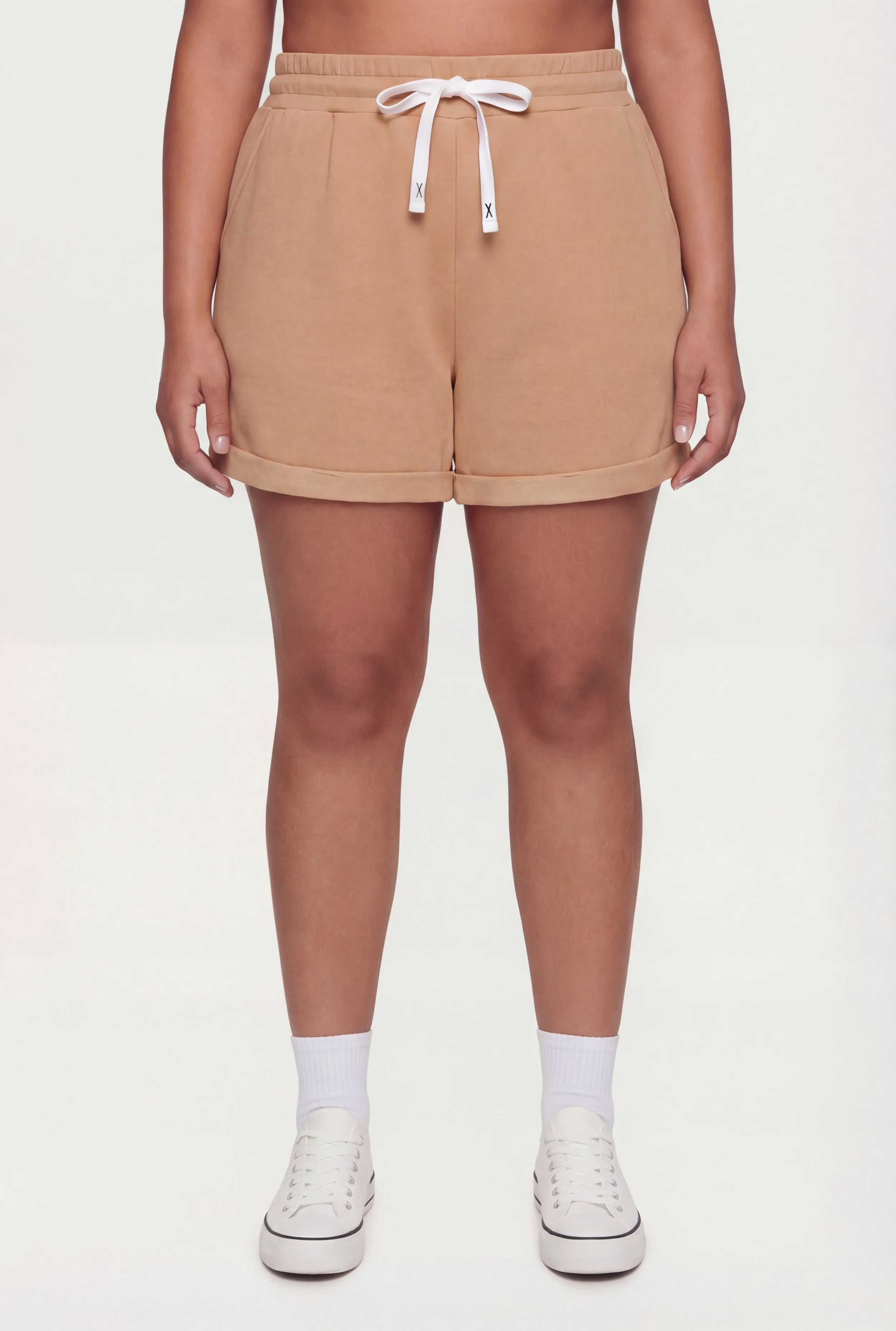 Plus Size High Waisted Fleece Lined Shorts sold by Rainbow product image thumbnail 3