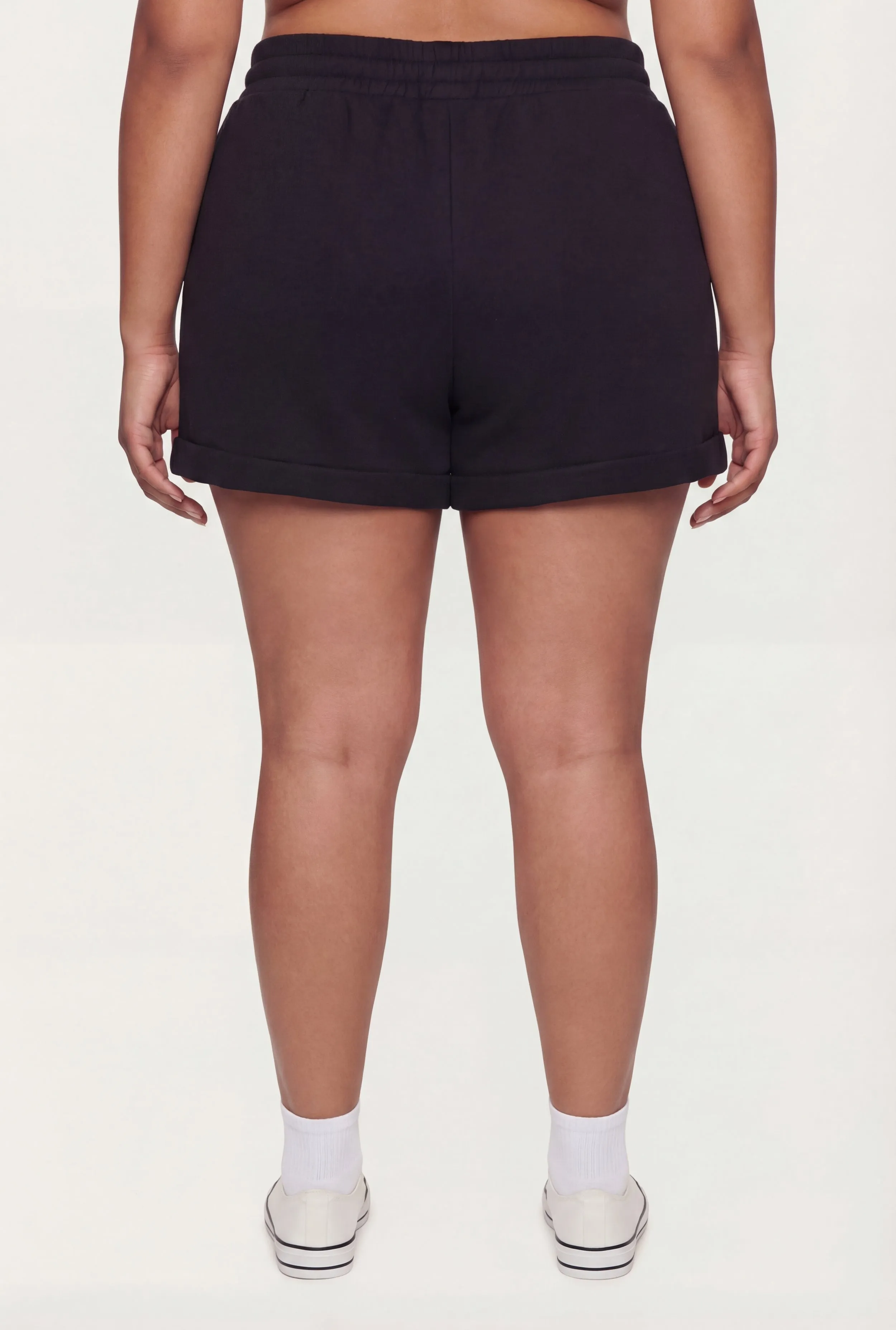Plus Size High Waisted Fleece Lined Shorts sold by Rainbow product image thumbnail 5