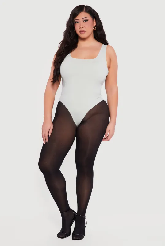 Plus Size Sleeveless Bodysuit sold by Rainbow
