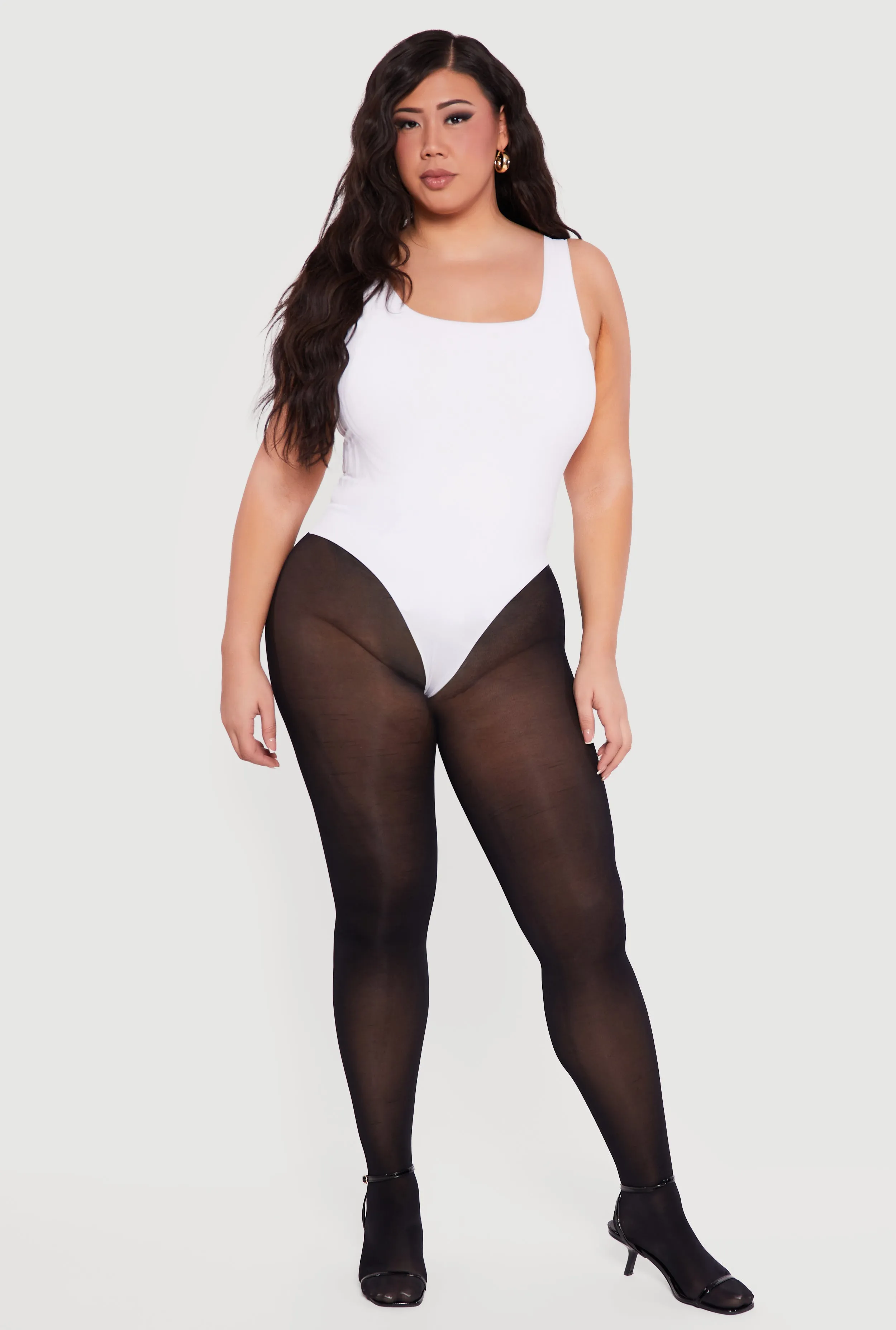 Plus Size Sleeveless Bodysuit sold by Rainbow