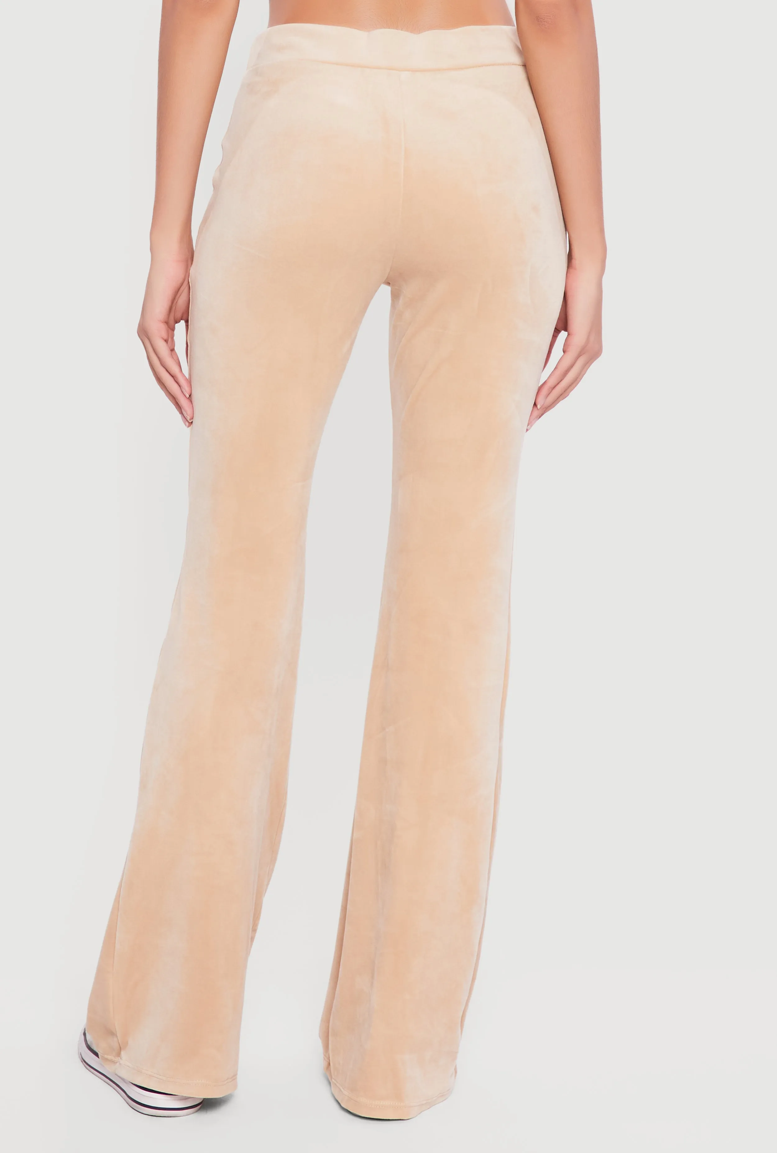 Velour Flare Leg Faux Drawstring Pants sold by Rainbow product image thumbnail 5