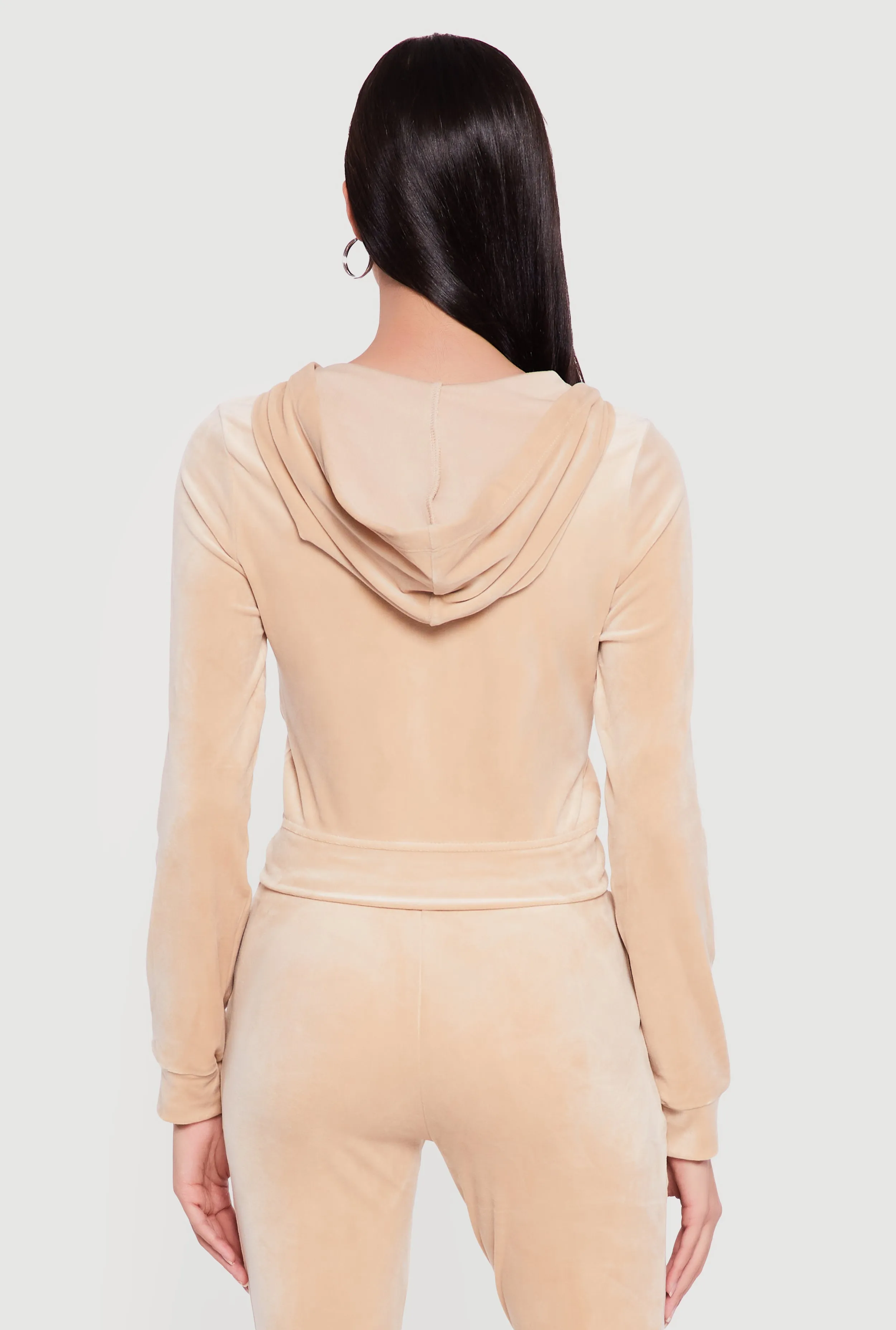 Velour Zip Front Hoodie sold by Rainbow product image thumbnail 5