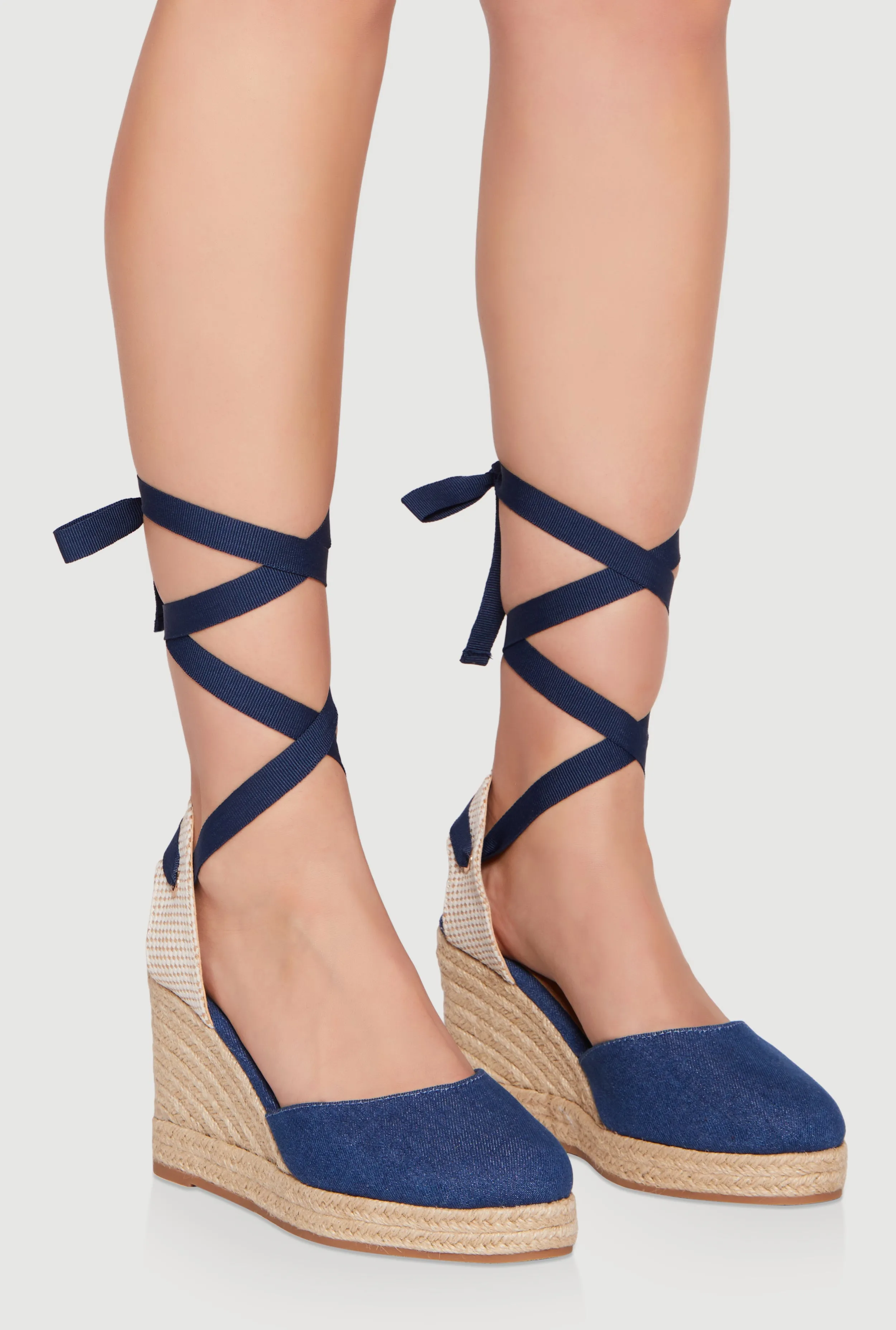 Strappy Lace Up Espadrille Wedges sold by Rainbow product image thumbnail 2