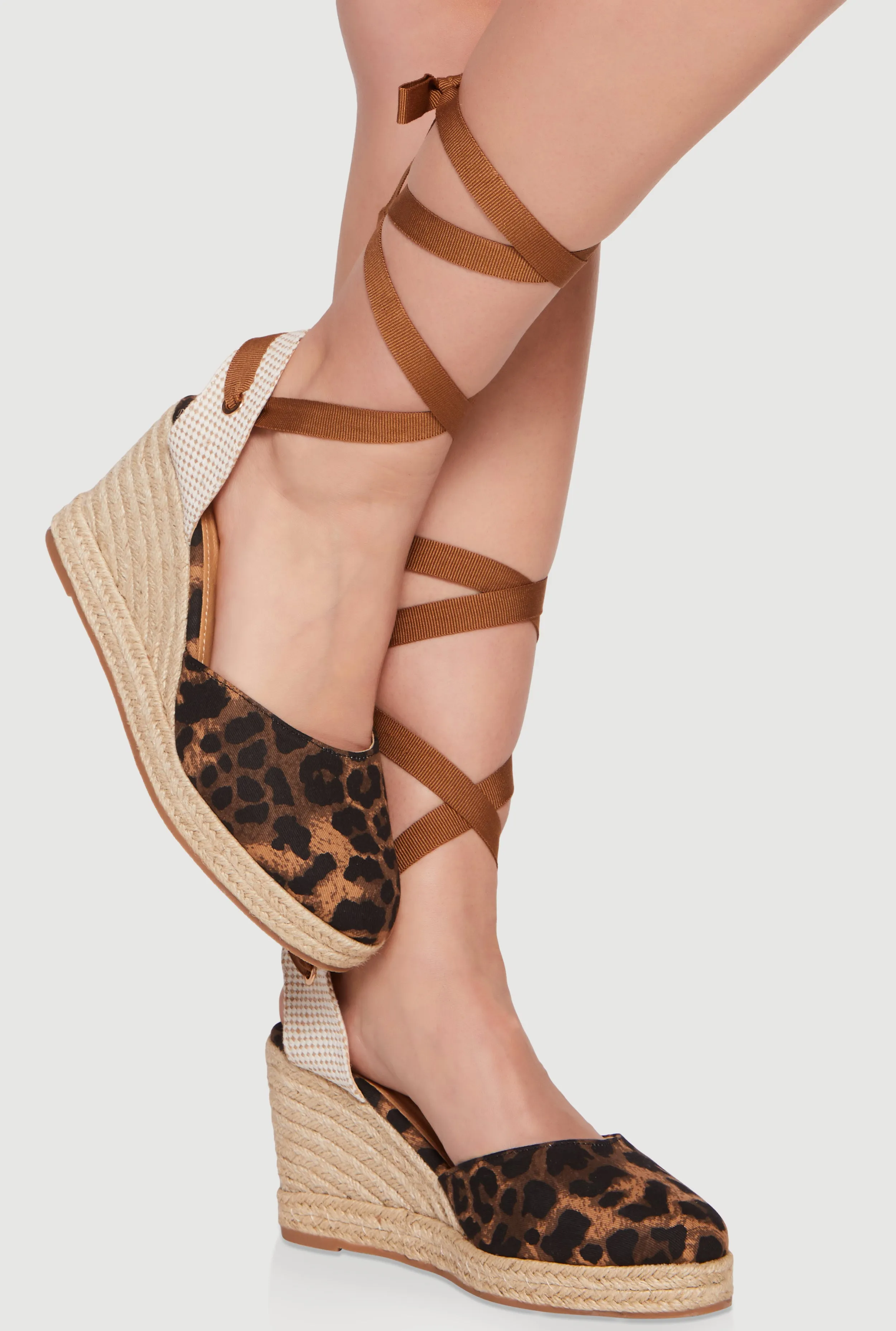 Strappy Lace Up Espadrille Wedges sold by Rainbow product image thumbnail 2