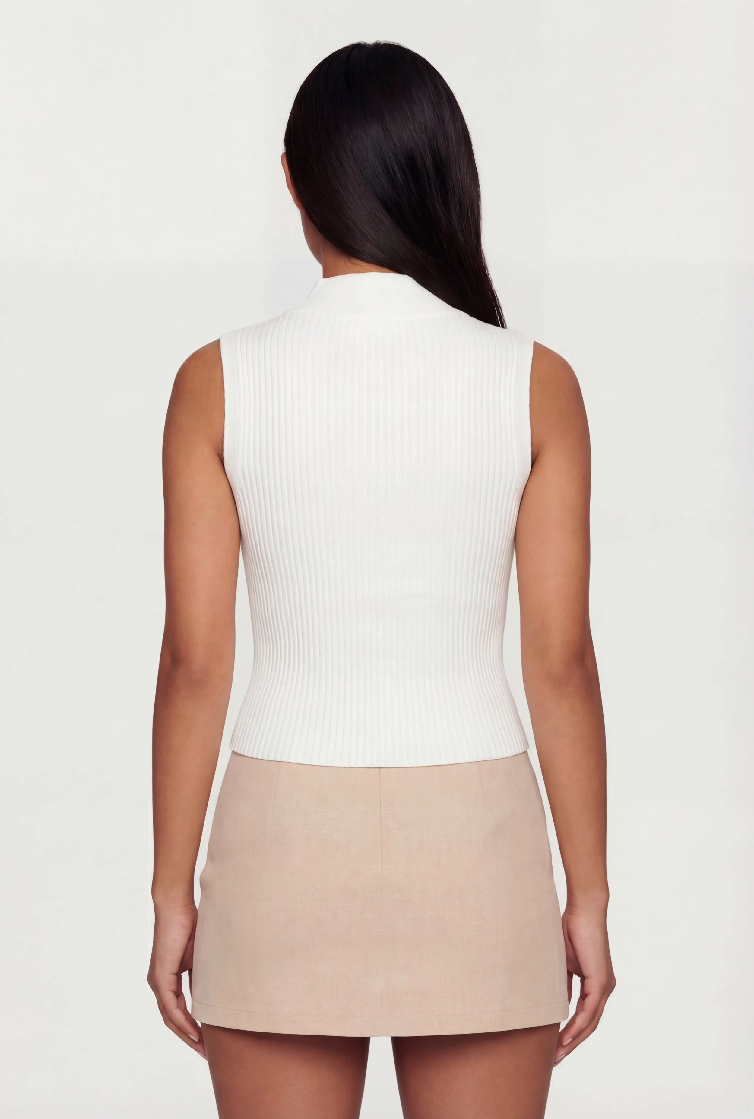 Ribbed Knit Sleeveless Mock Neck Top sold by Rainbow product image thumbnail 5