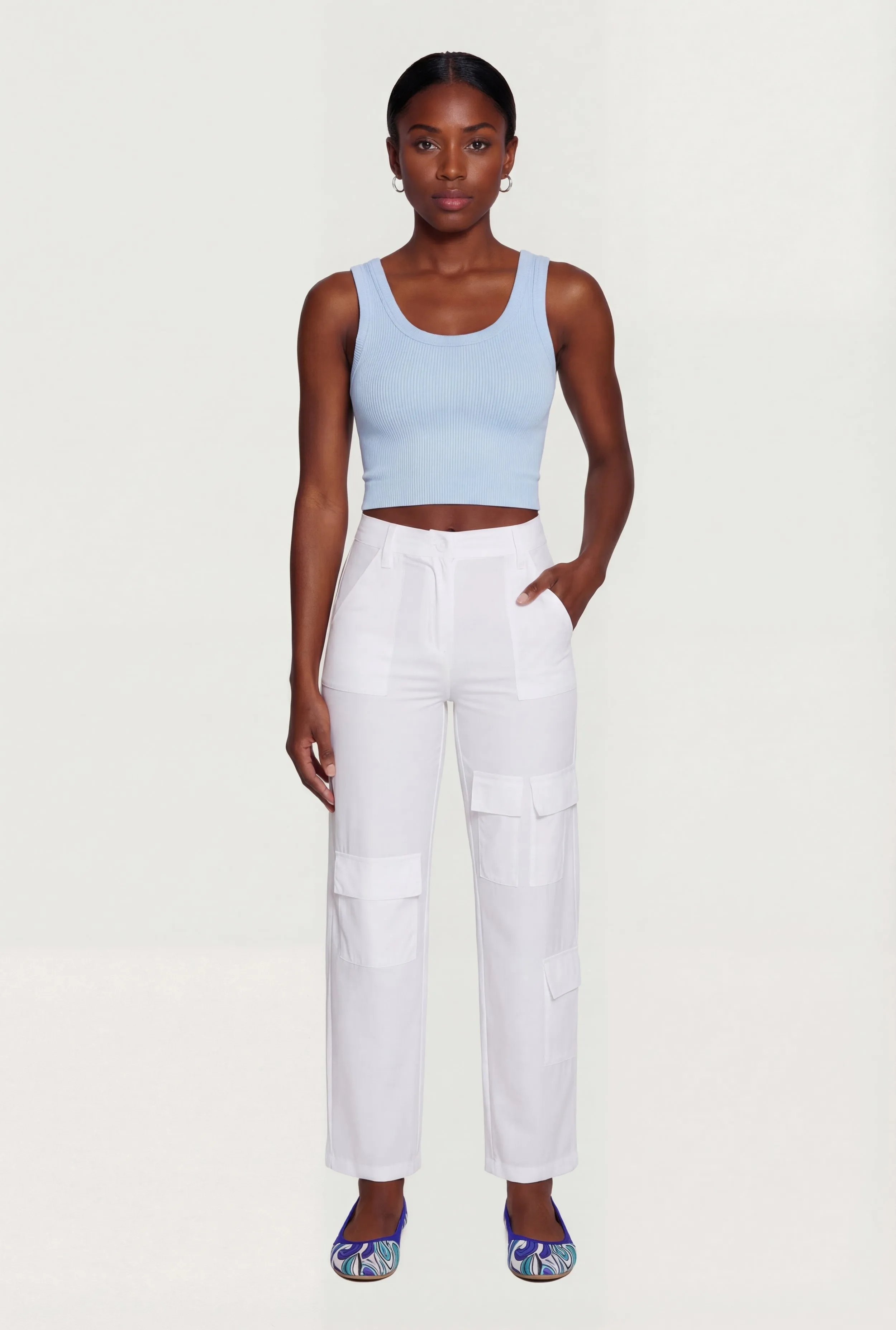 Scoop Neck Seamless Cropped Tank Top sold by Rainbow