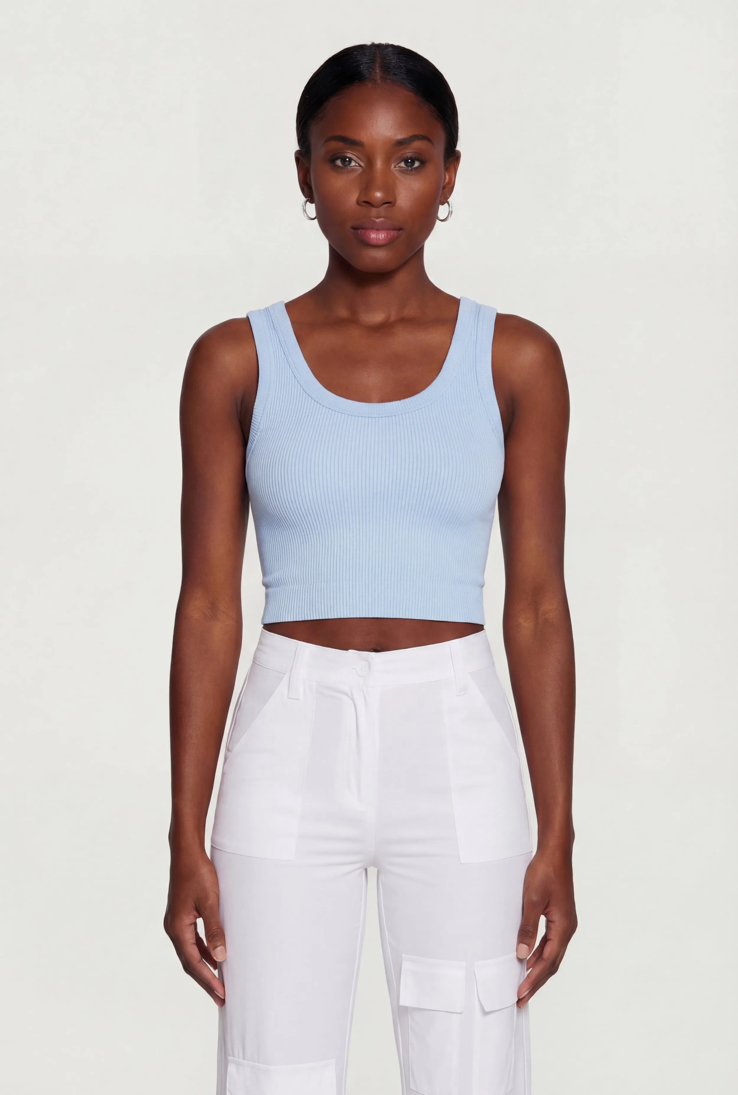 Scoop Neck Seamless Cropped Tank Top sold by Rainbow product image thumbnail 2