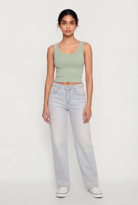 Scoop Neck Seamless Cropped Tank Top sold by Rainbow