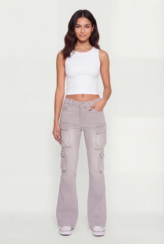 Seamless Cropped Tank Top with Shelf Bra sold by Rainbow