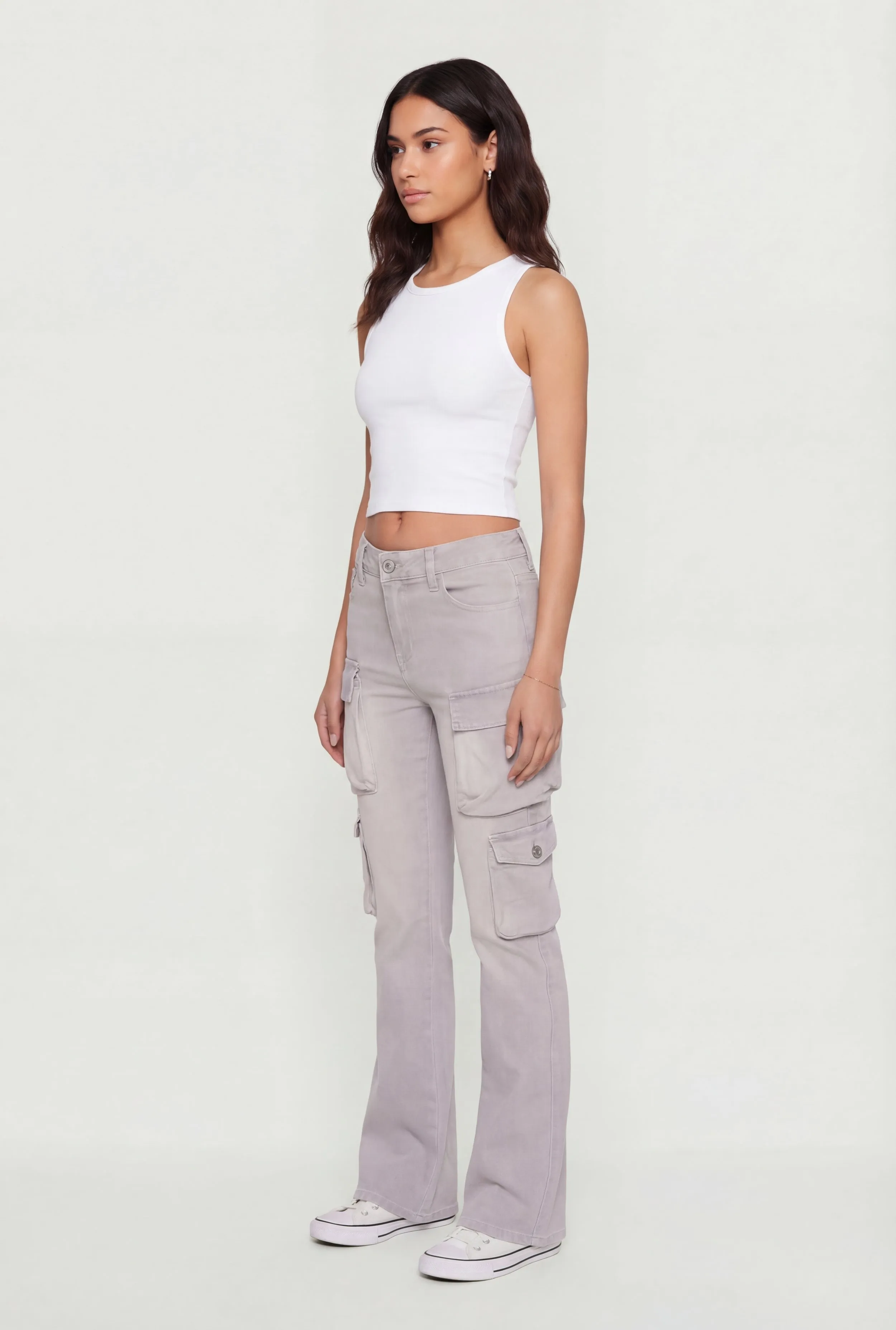 Seamless Cropped Tank Top with Shelf Bra sold by Rainbow product image thumbnail 3