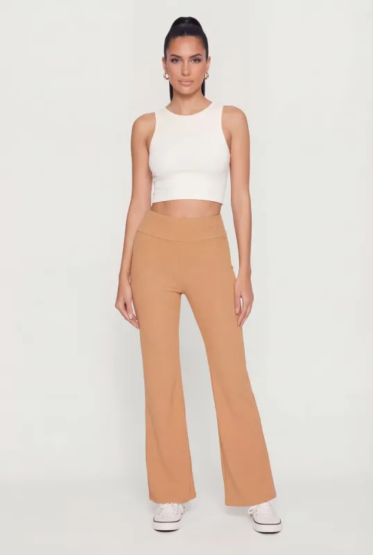 Seamless Cropped Tank Top with Shelf Bra sold by Rainbow