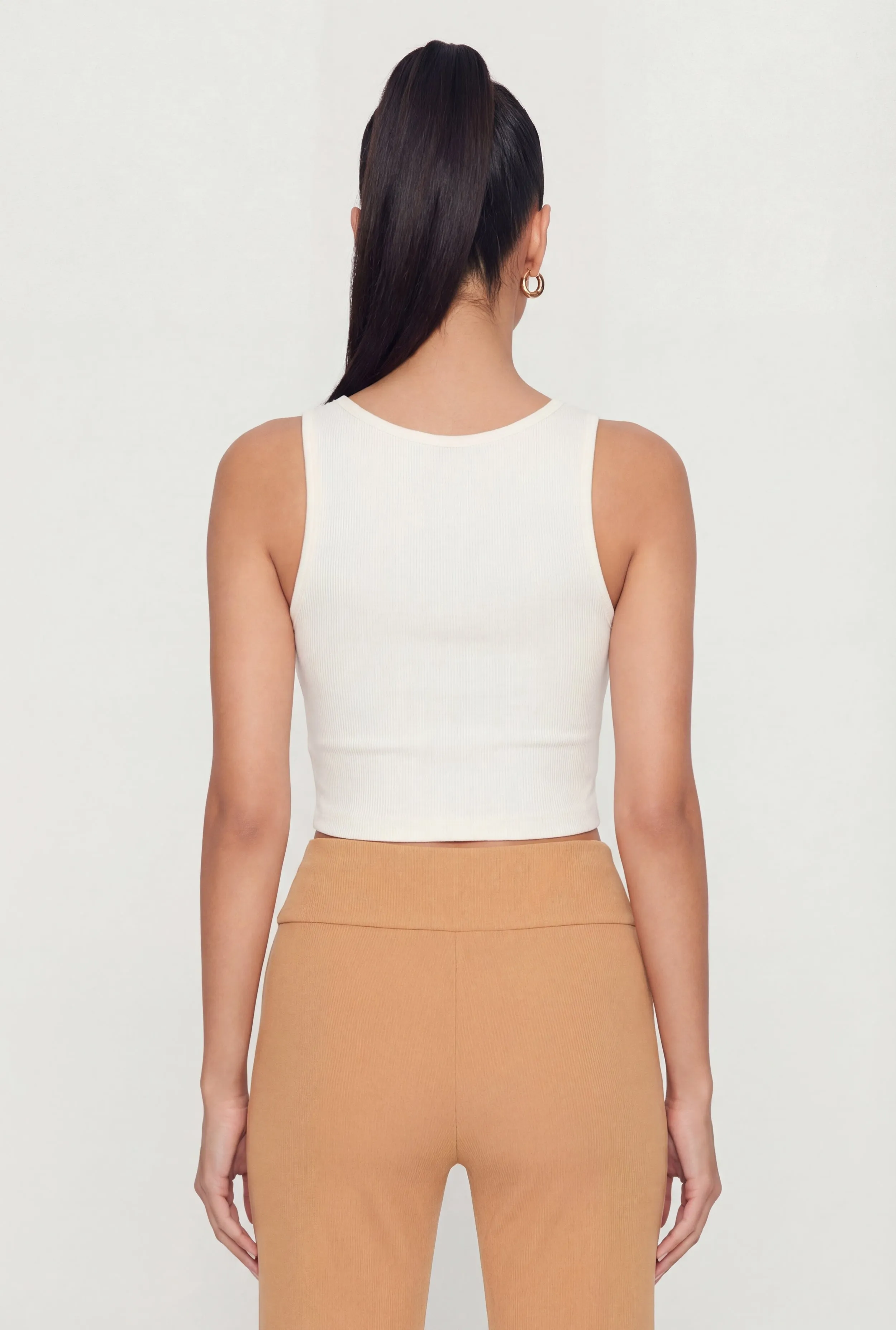 Seamless Cropped Tank Top with Shelf Bra sold by Rainbow product image thumbnail 5