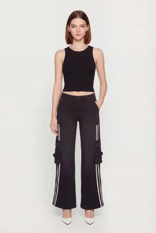 Seamless Cropped Tank Top with Shelf Bra sold by Rainbow