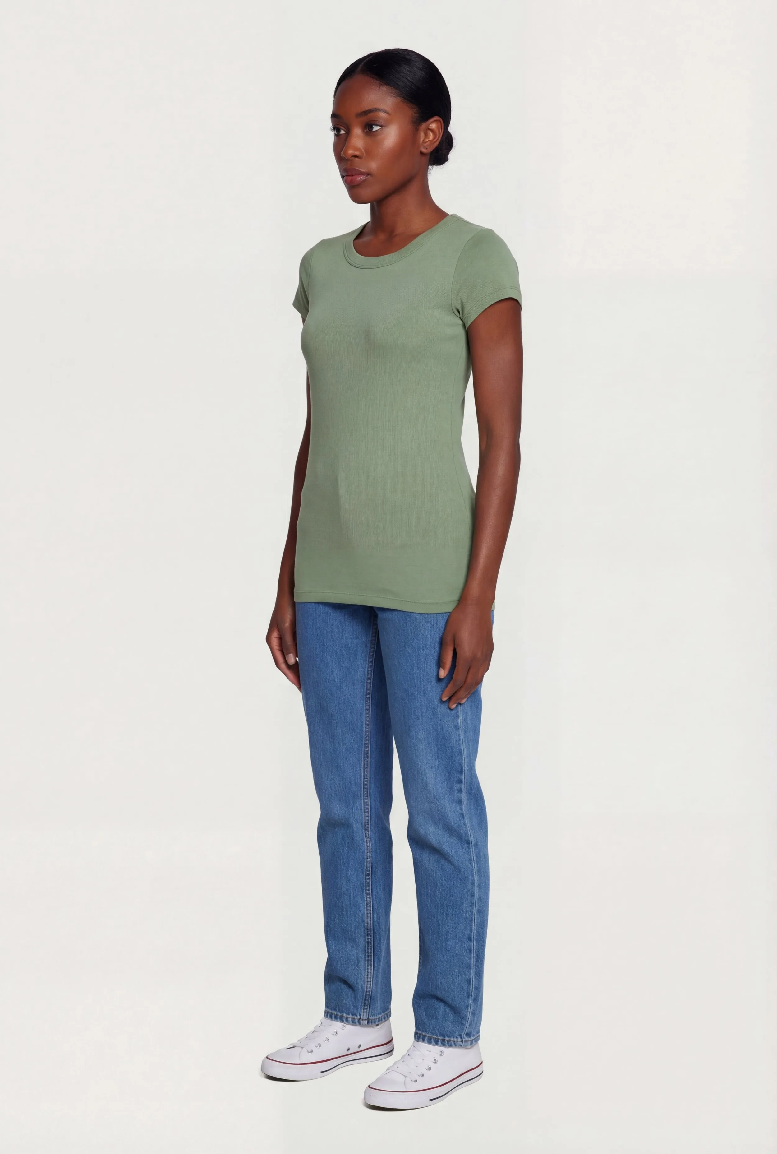 Basic Crew Neck Short Sleeve T-Shirt sold by Rainbow product image thumbnail 3