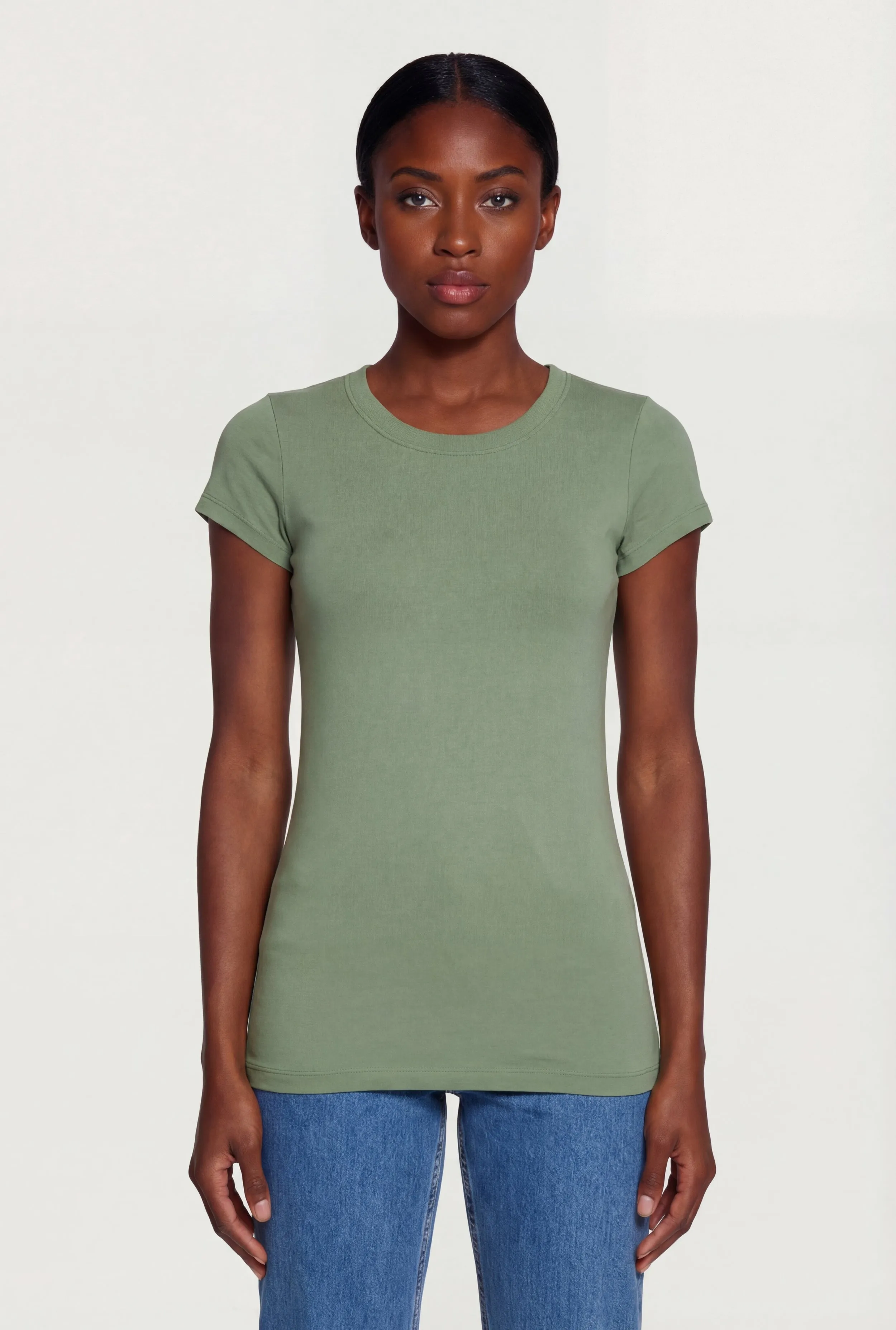 Basic Crew Neck Short Sleeve T-Shirt sold by Rainbow product image thumbnail 2