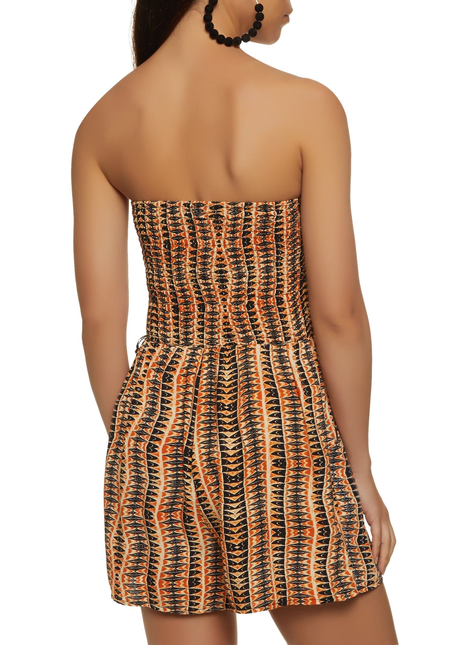 Boho Print Smocked Tube Romper sold by Rainbow product image thumbnail 2