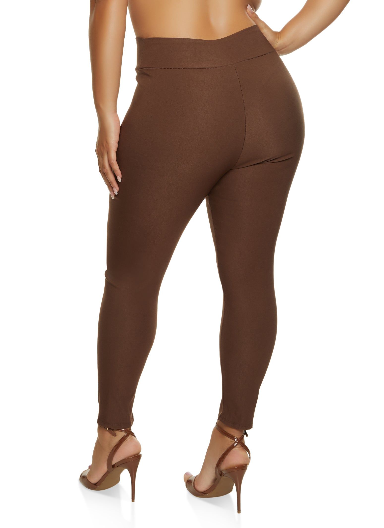 Plus Size Solid Wide Waist Pull On Pants sold by Rainbow product image thumbnail 2