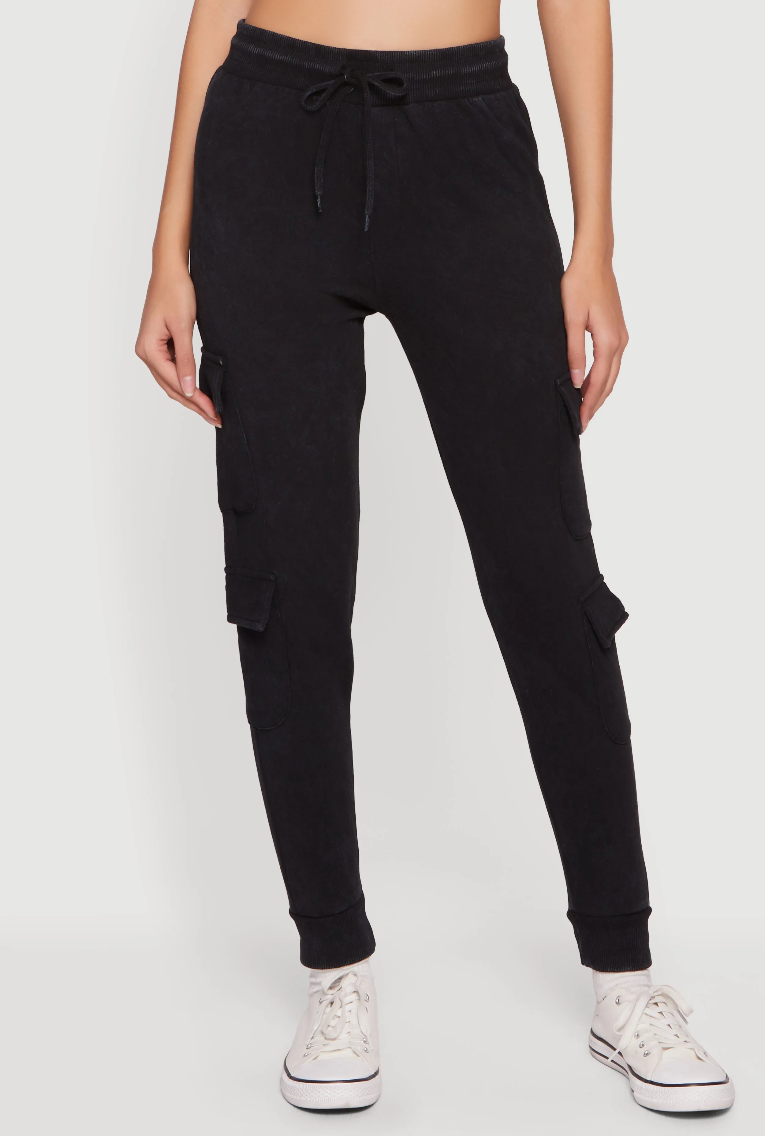 Drawstring Waist Fleece Lined Cargo Joggers sold by Rainbow product image thumbnail 3