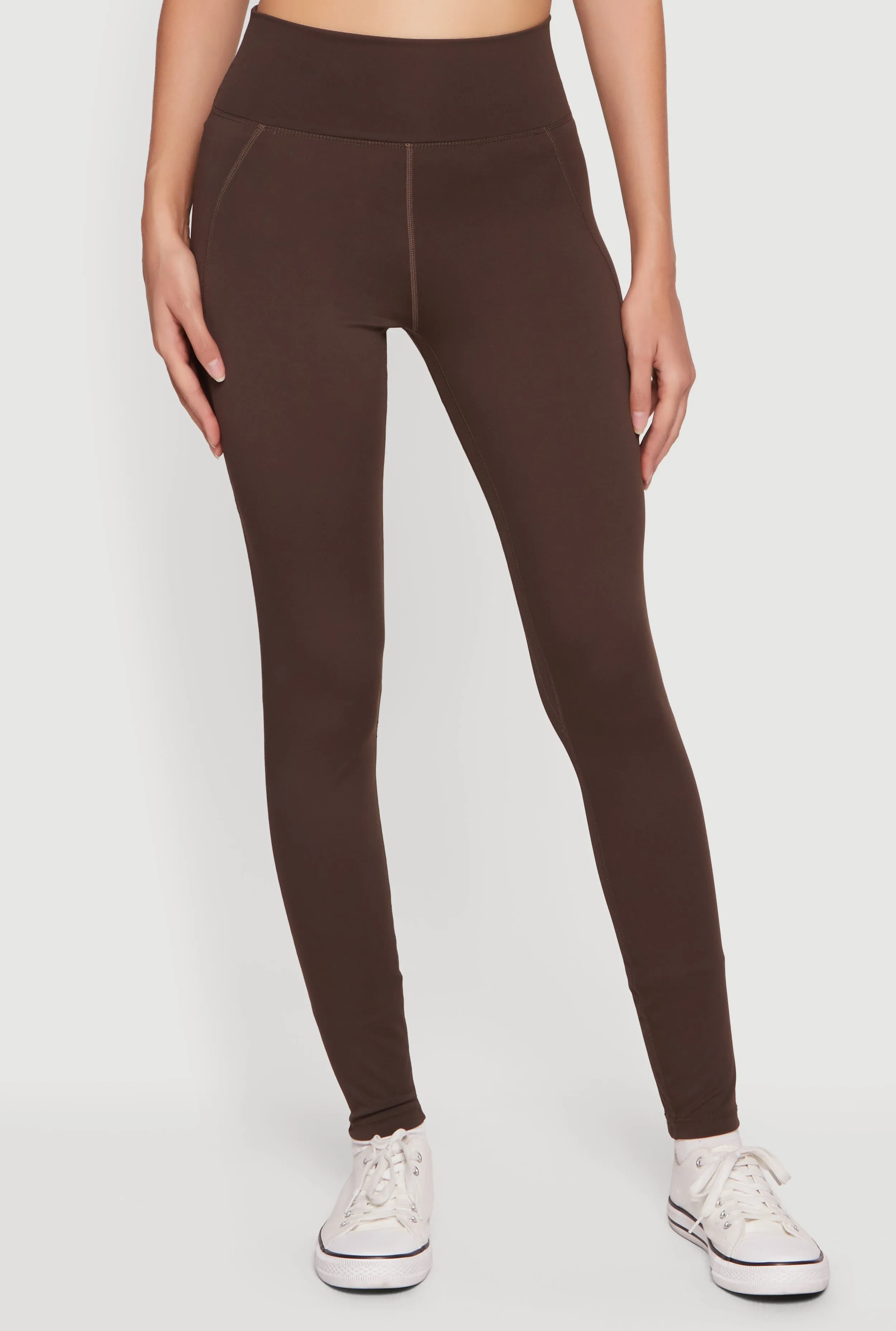 Solid High Waisted Pull On Leggings sold by Rainbow product image thumbnail 3