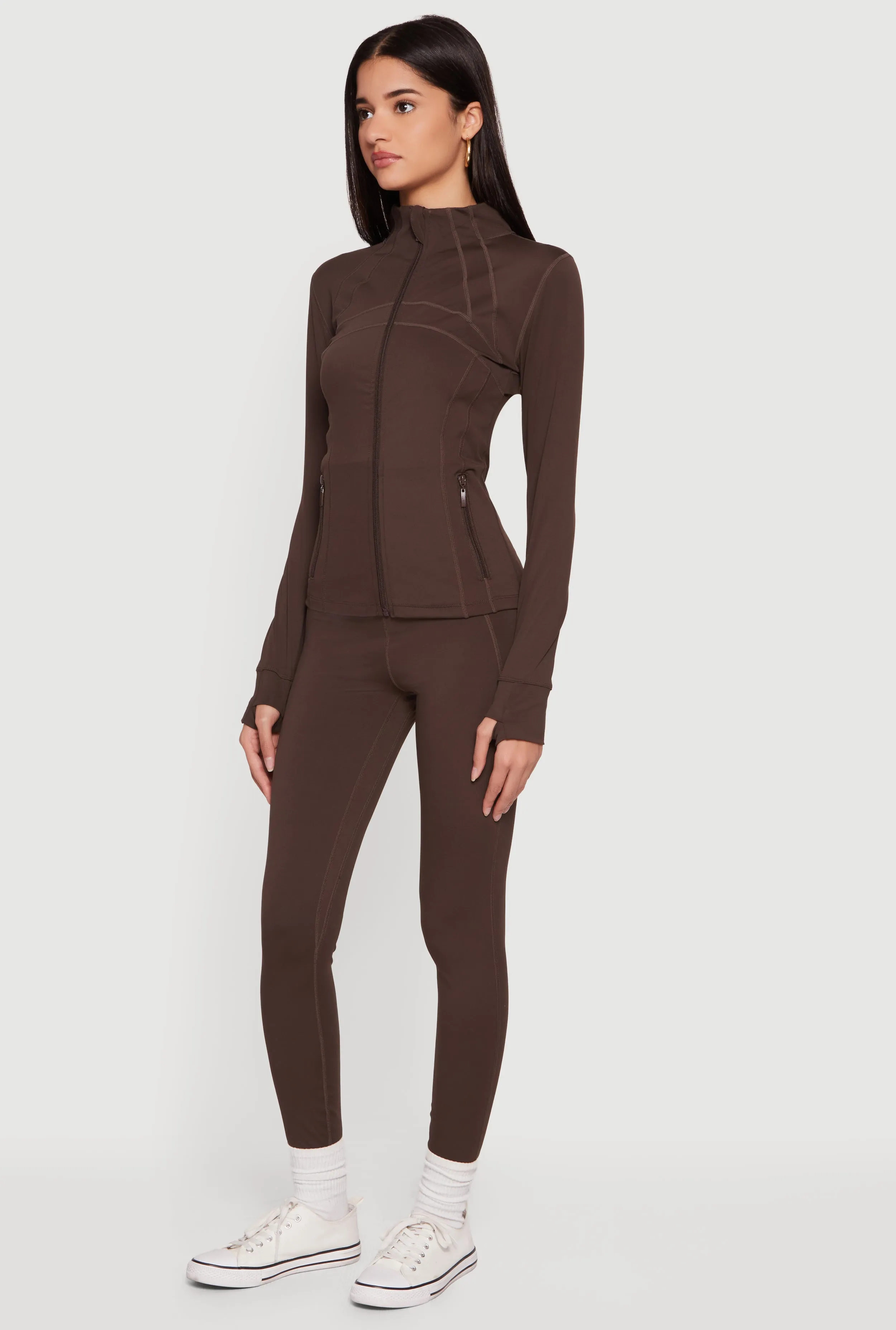 Solid High Waisted Pull On Leggings sold by Rainbow product image thumbnail 2