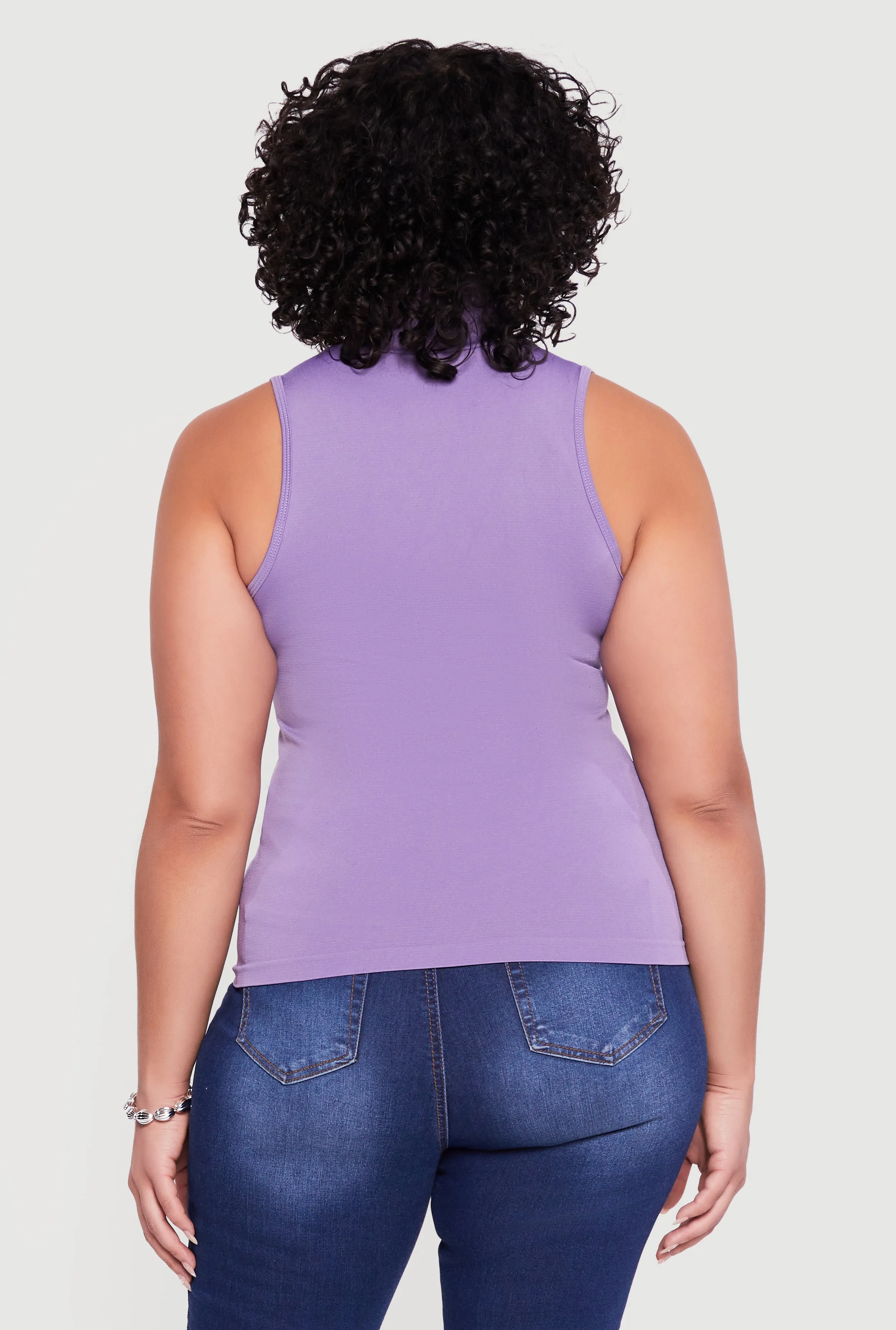 Plus Size Sleeveless Seamless Mock Neck Top sold by Rainbow product image thumbnail 5