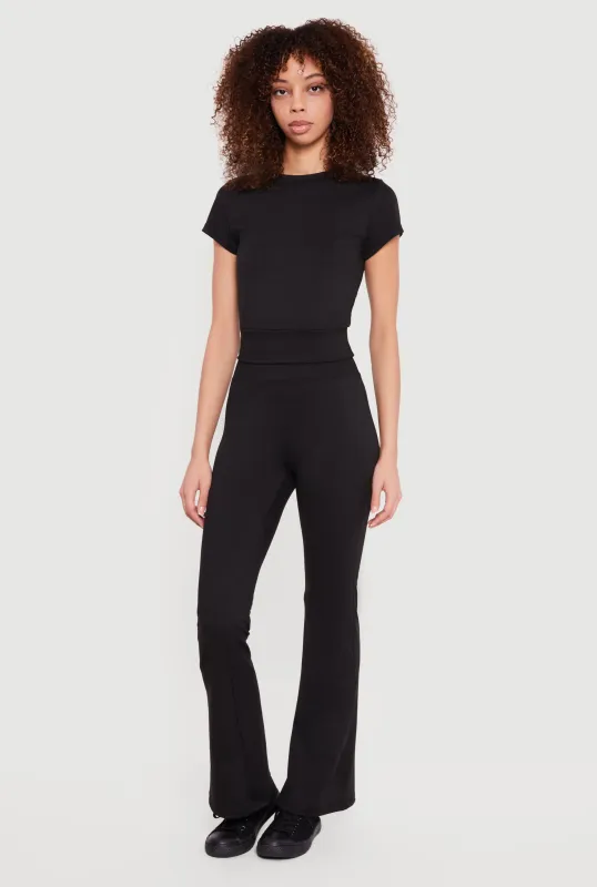 High Waisted Slim Bootcut Tummy Tucker Yoga Pants sold by Rainbow