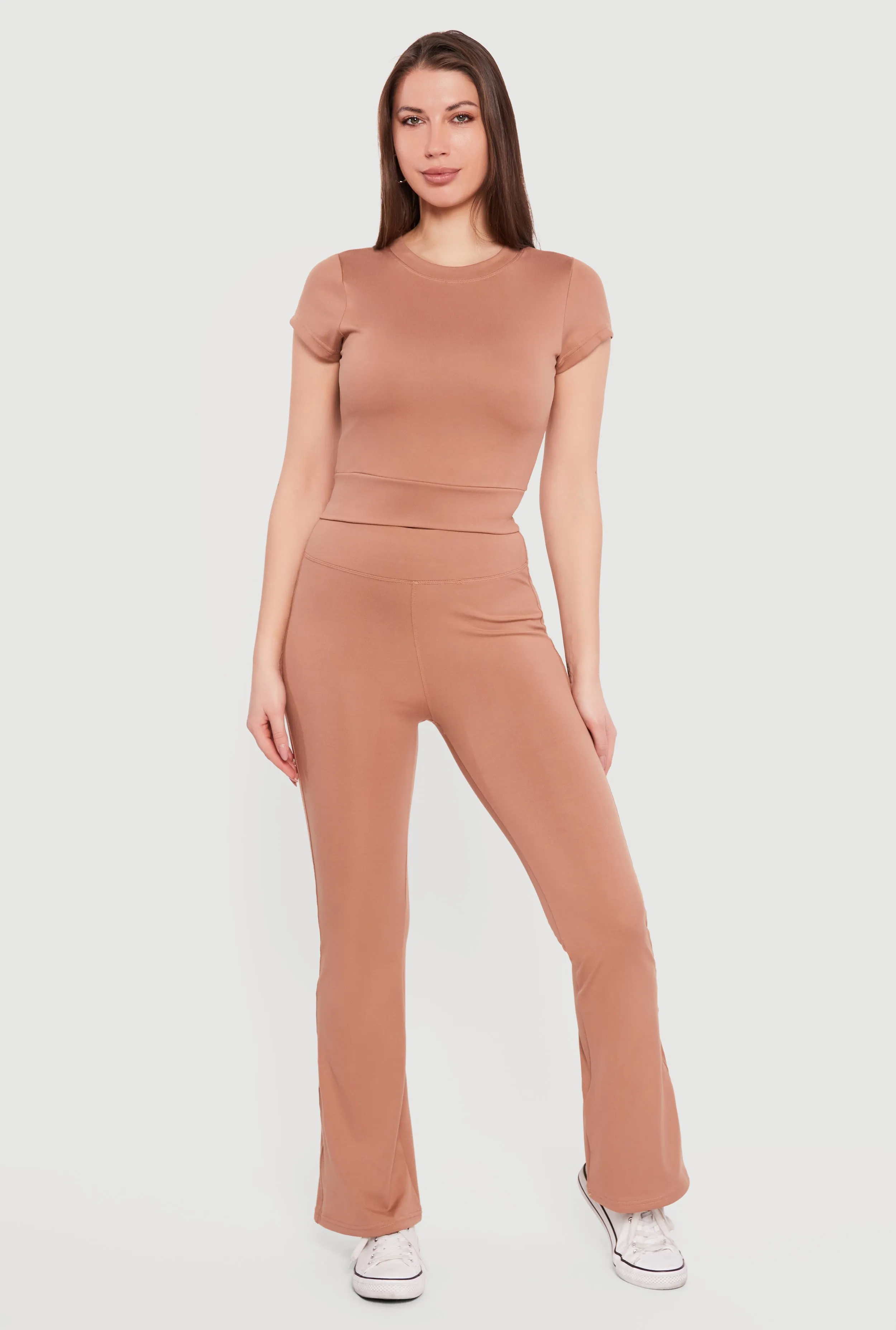 High Waisted Slim Bootcut Tummy Tucker Yoga Pants sold by Rainbow product image thumbnail 4