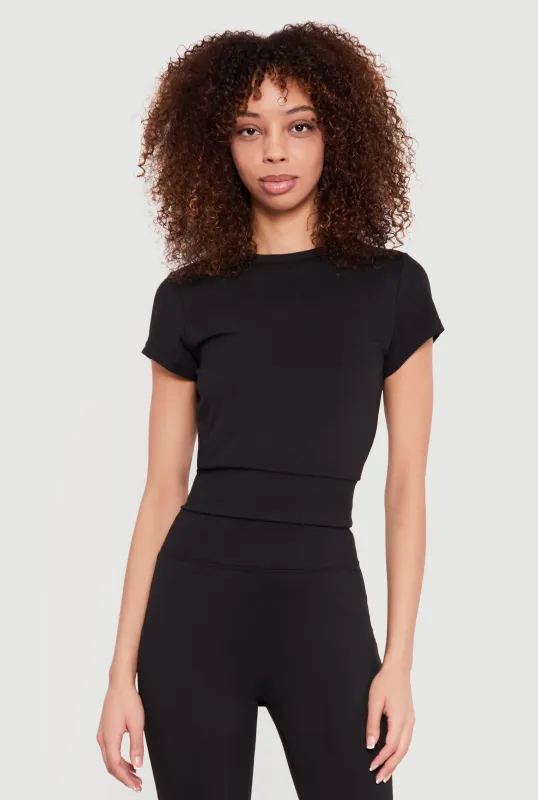 Short Sleeve Tummy Tucker Active Top sold by Rainbow