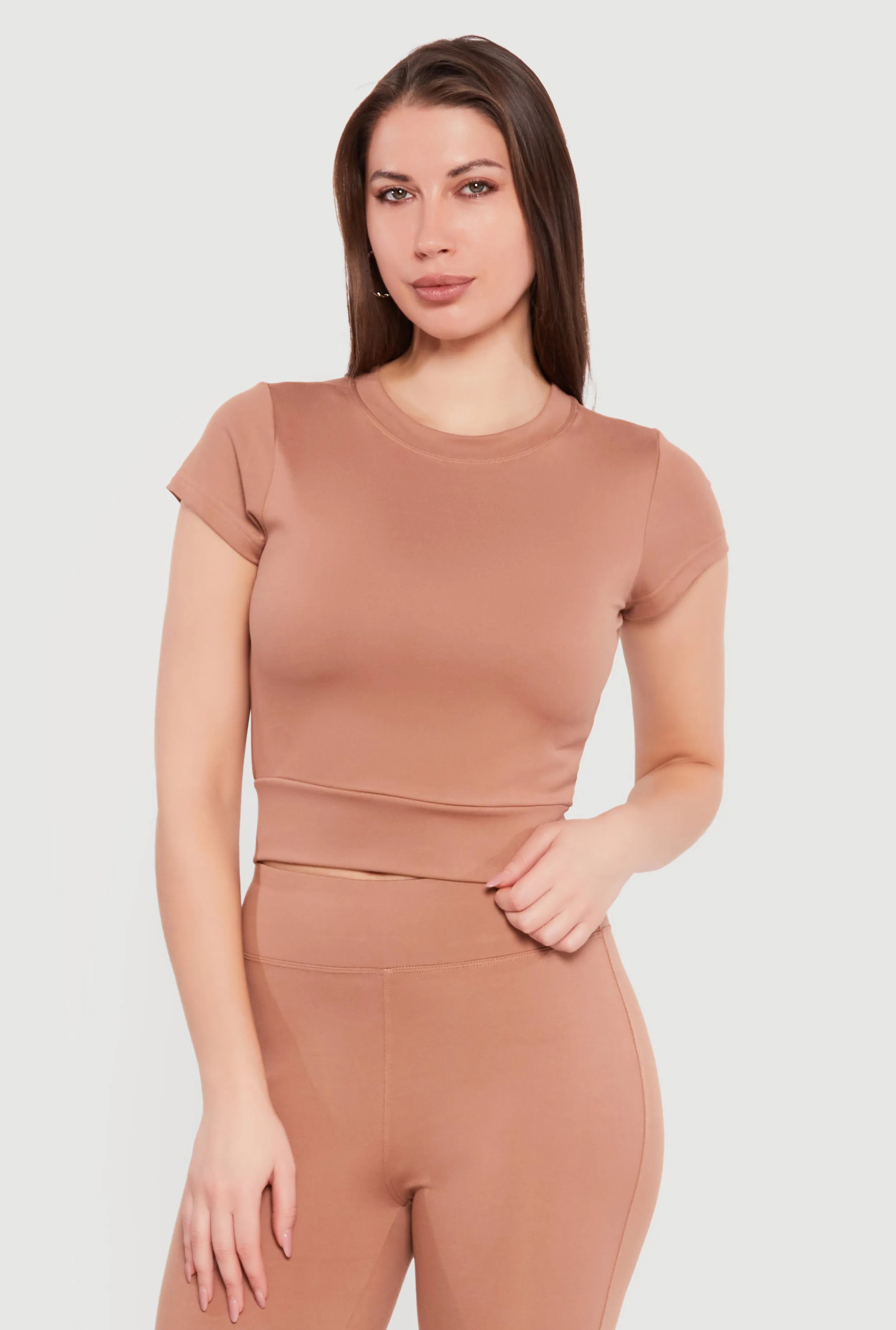 Short Sleeve Tummy Tucker Active Top sold by Rainbow