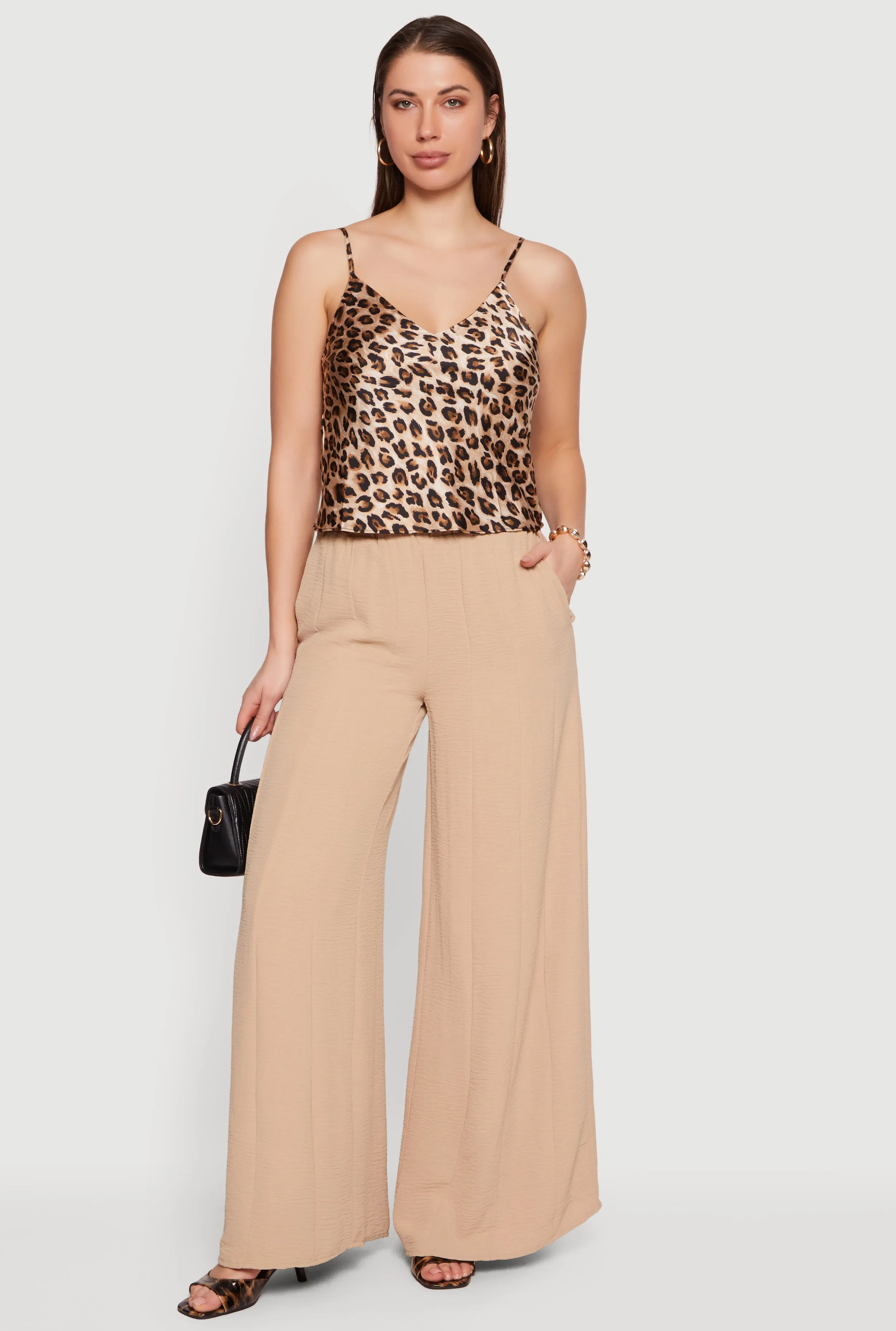 High Waisted Wide Leg Gauze Knit Pants sold by Rainbow product image thumbnail 2