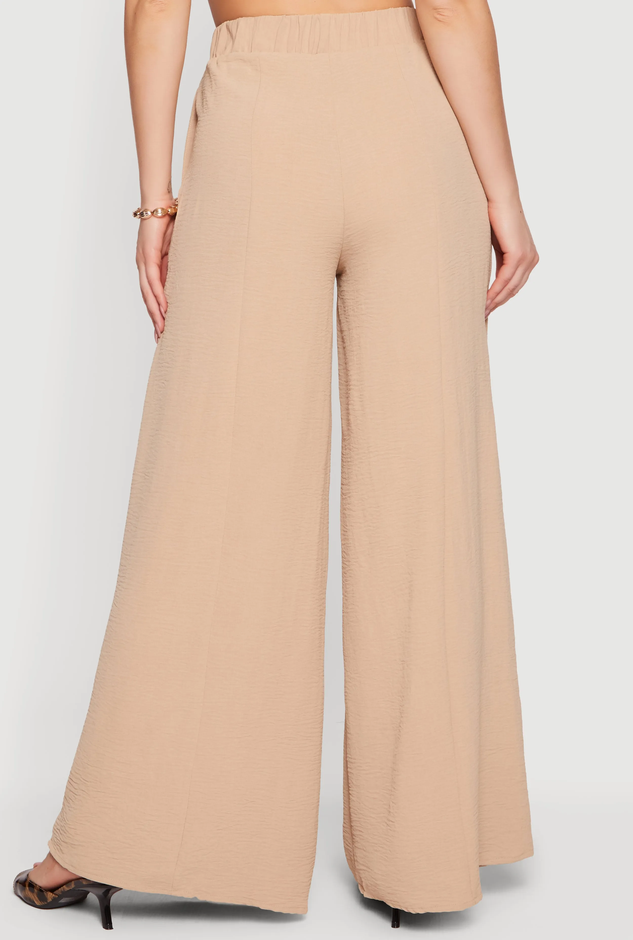 High Waisted Wide Leg Gauze Knit Pants sold by Rainbow product image thumbnail 5