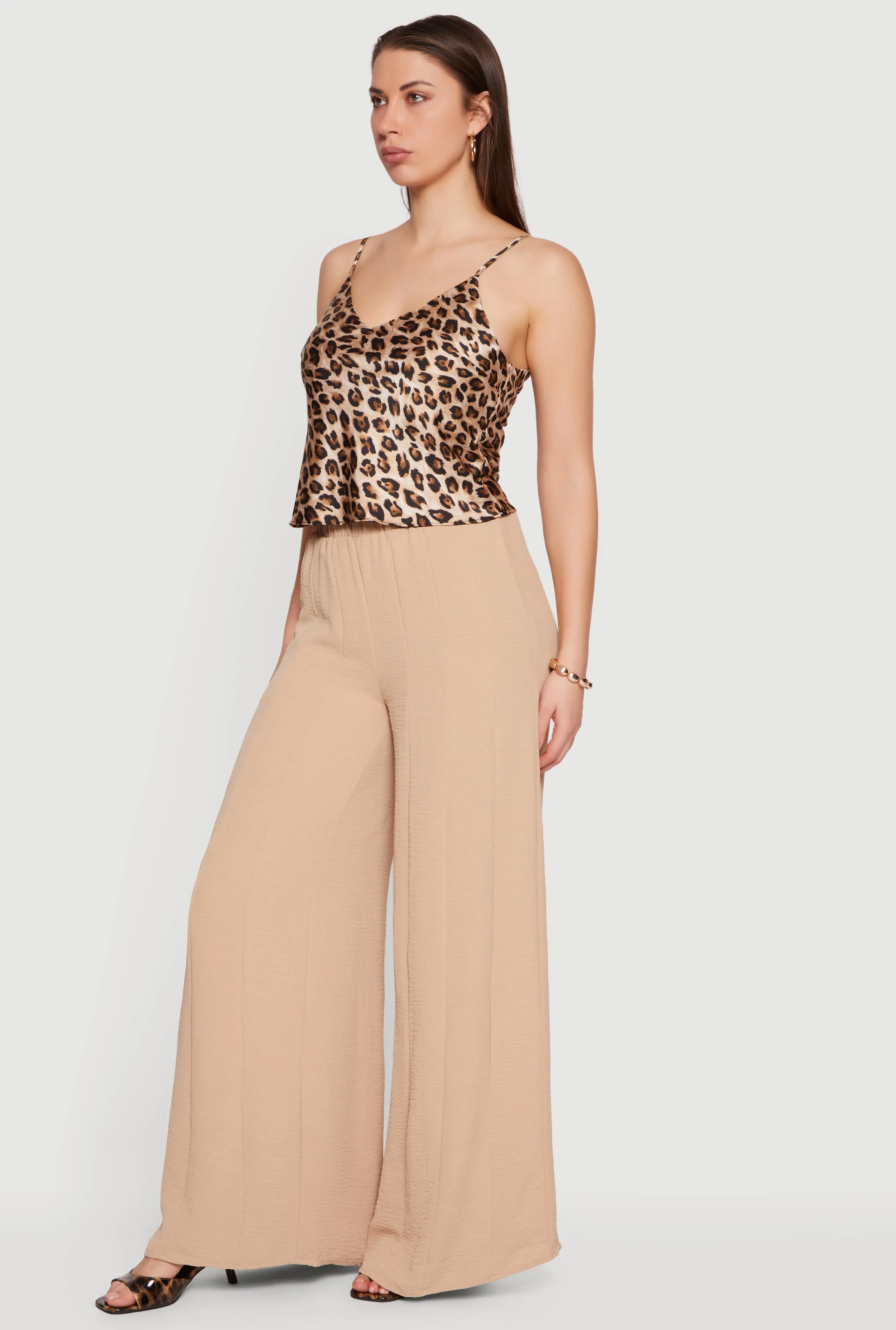 High Waisted Wide Leg Gauze Knit Pants sold by Rainbow product image thumbnail 2