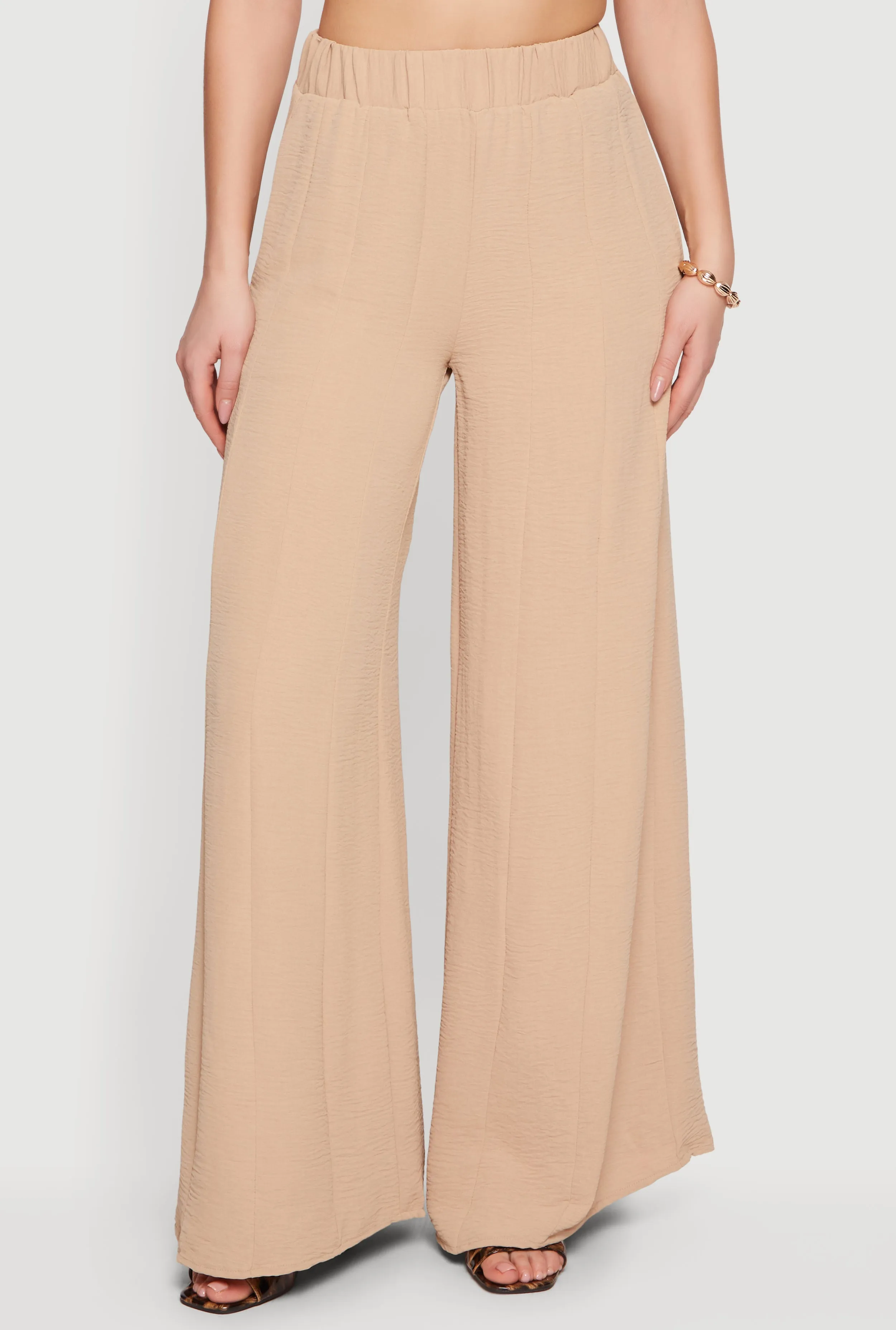 High Waisted Wide Leg Gauze Knit Pants sold by Rainbow product image thumbnail 3