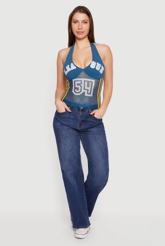 Varsity Graphic Halter Top sold by Rainbow