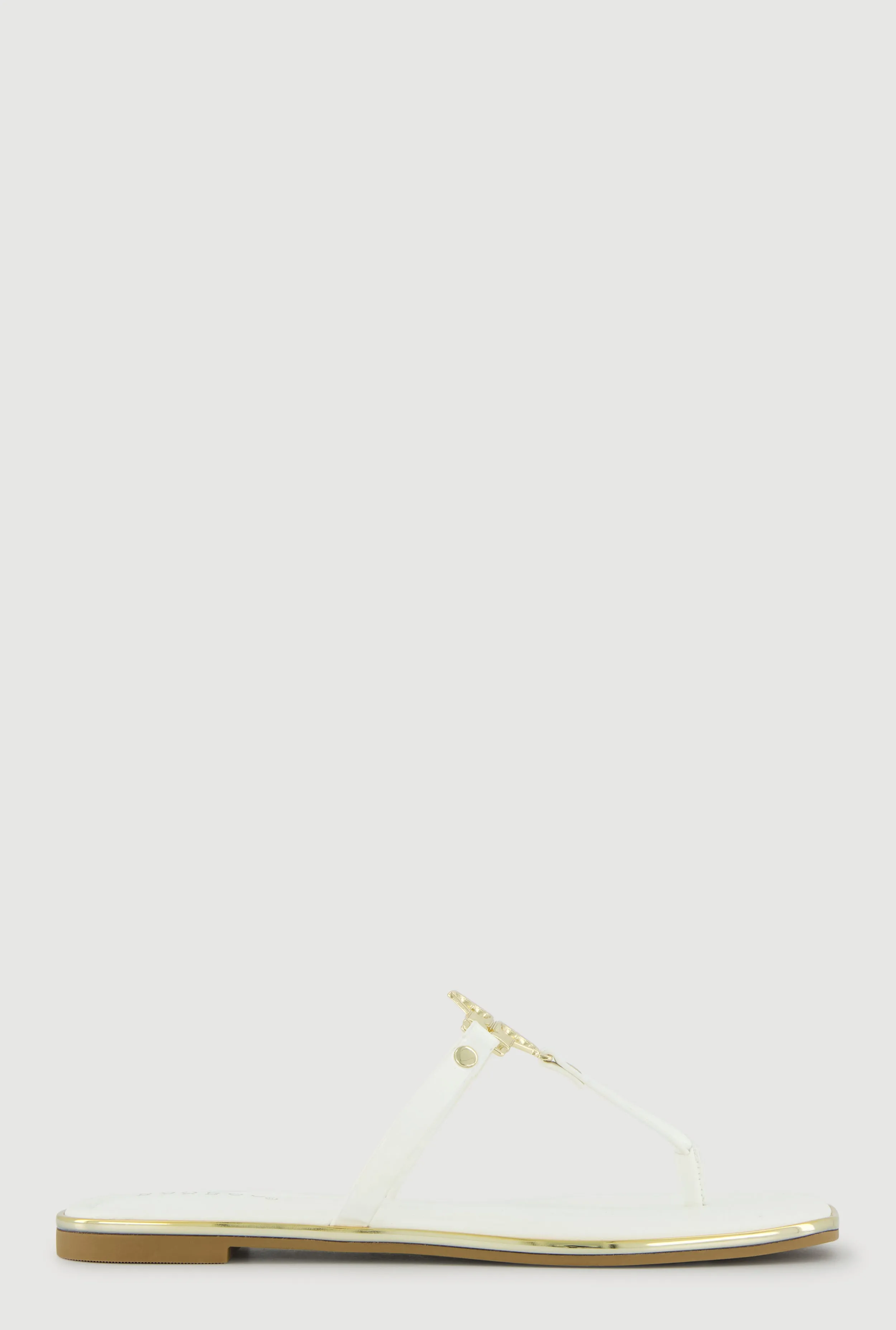 Metallic Pendant Faux Leather Thong Sandals sold by Rainbow product image thumbnail 2