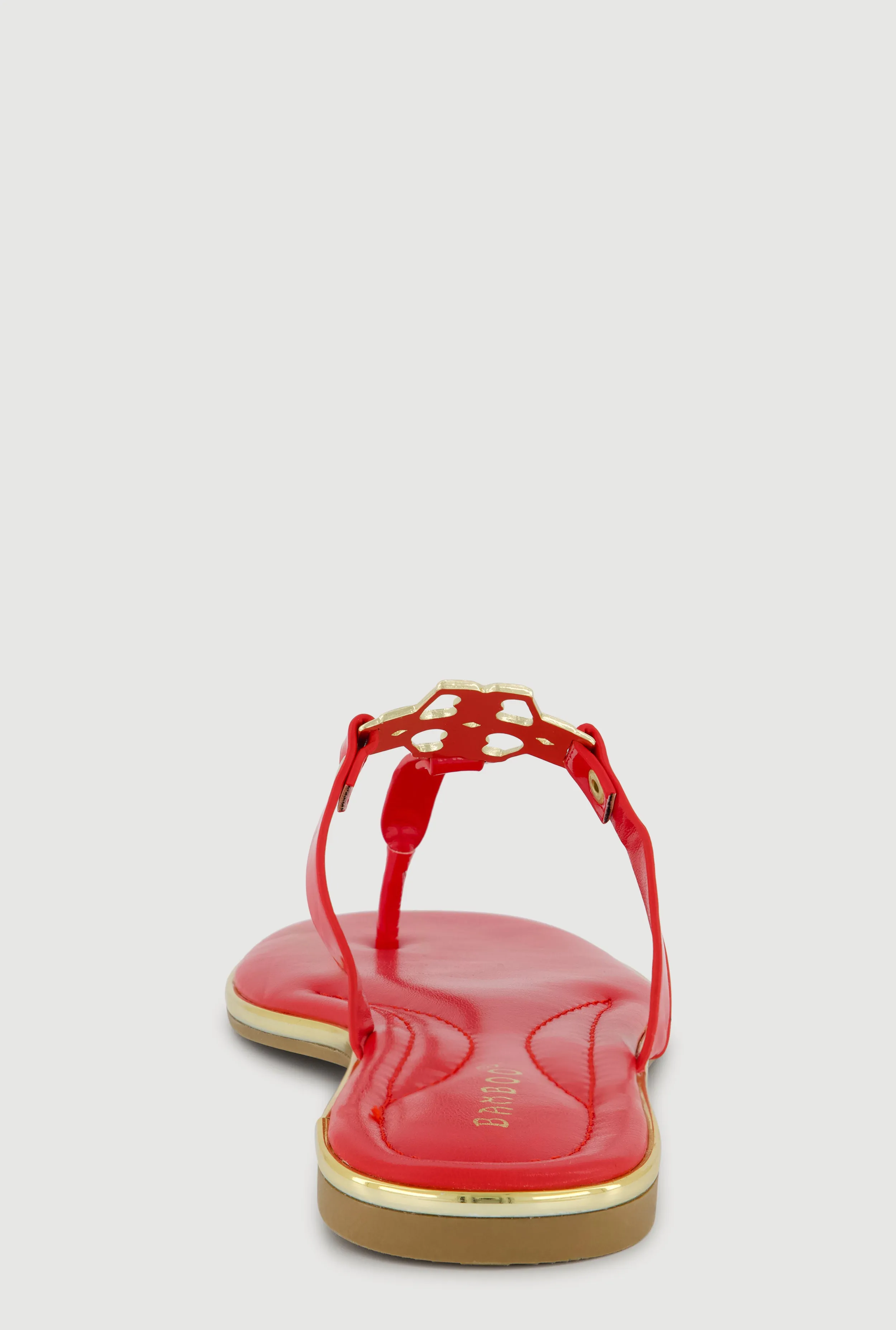 Metallic Pendant Faux Leather Thong Sandals sold by Rainbow product image thumbnail 3