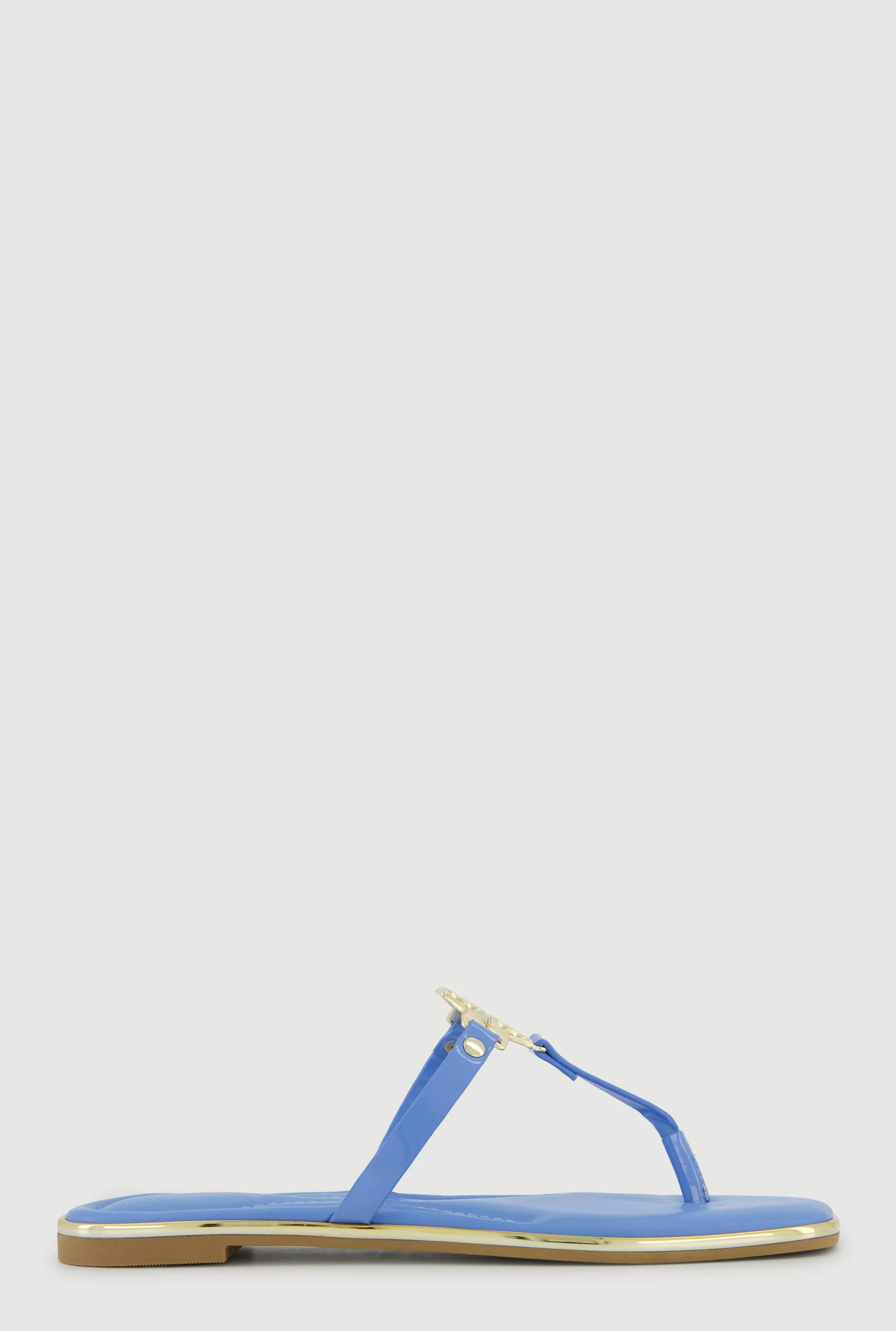 Metallic Pendant Faux Leather Thong Sandals sold by Rainbow product image thumbnail 2