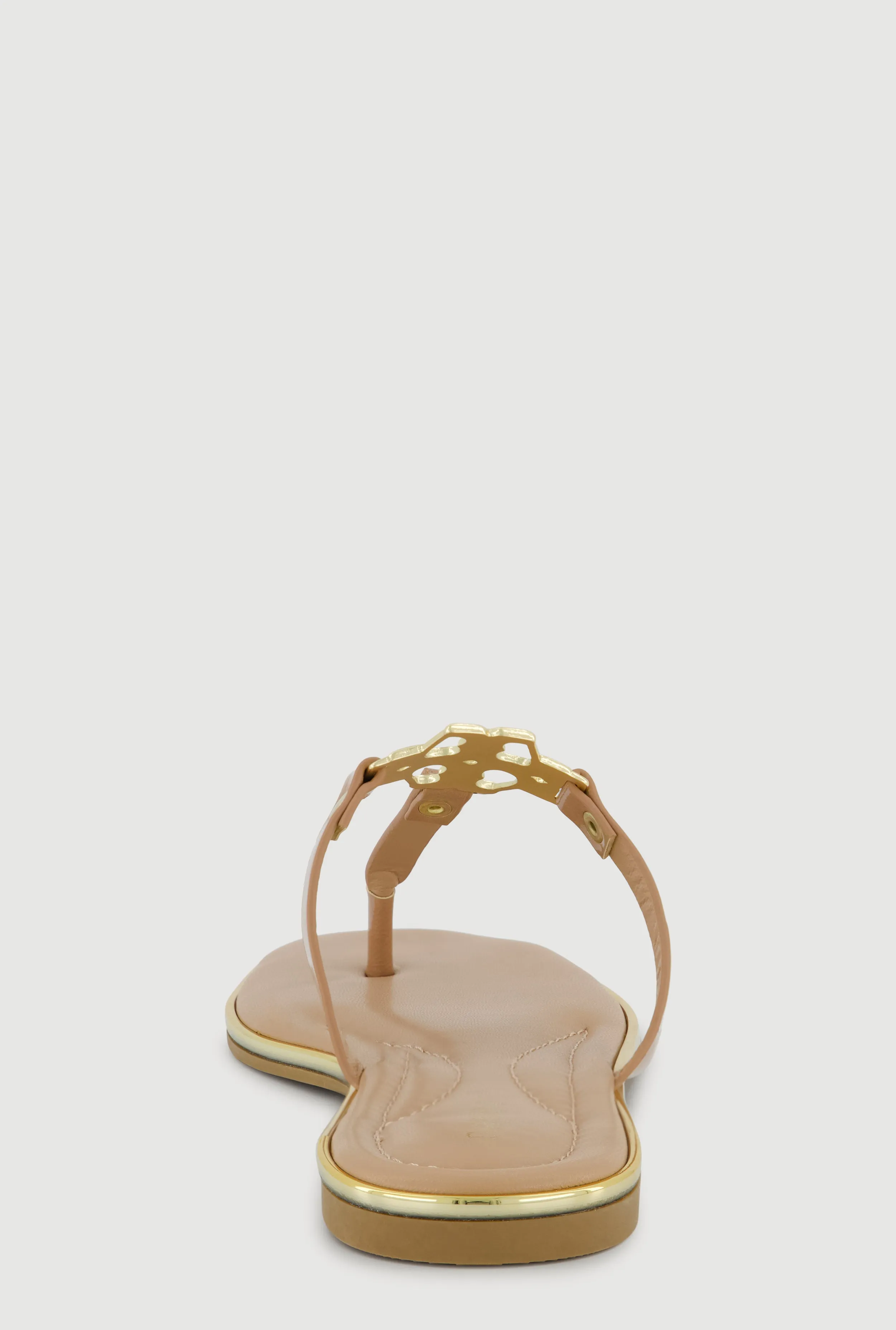 Metallic Pendant Faux Leather Thong Sandals sold by Rainbow product image thumbnail 3