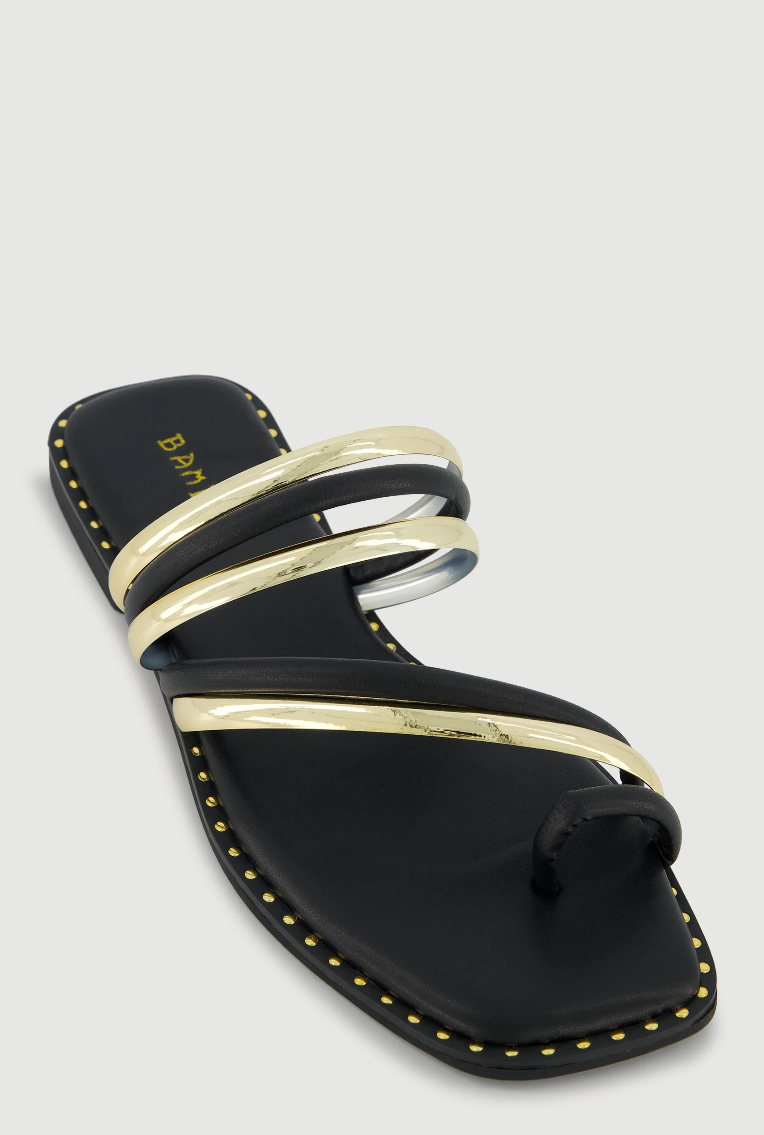 Metallic Asymmetrical Strappy Toe Loop Sandals sold by Rainbow product image thumbnail 2