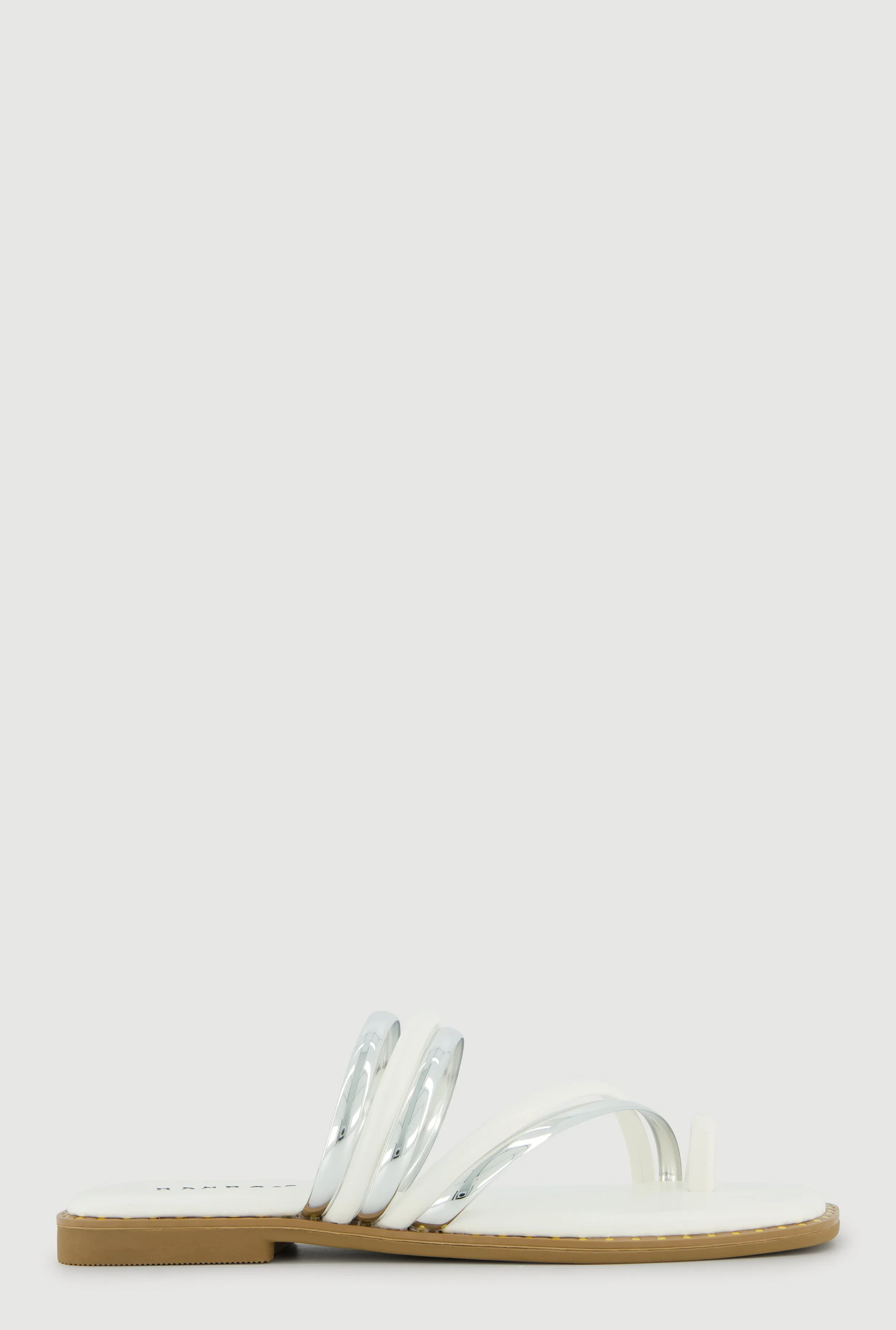 Metallic Asymmetrical Strappy Toe Loop Sandals sold by Rainbow product image thumbnail 2