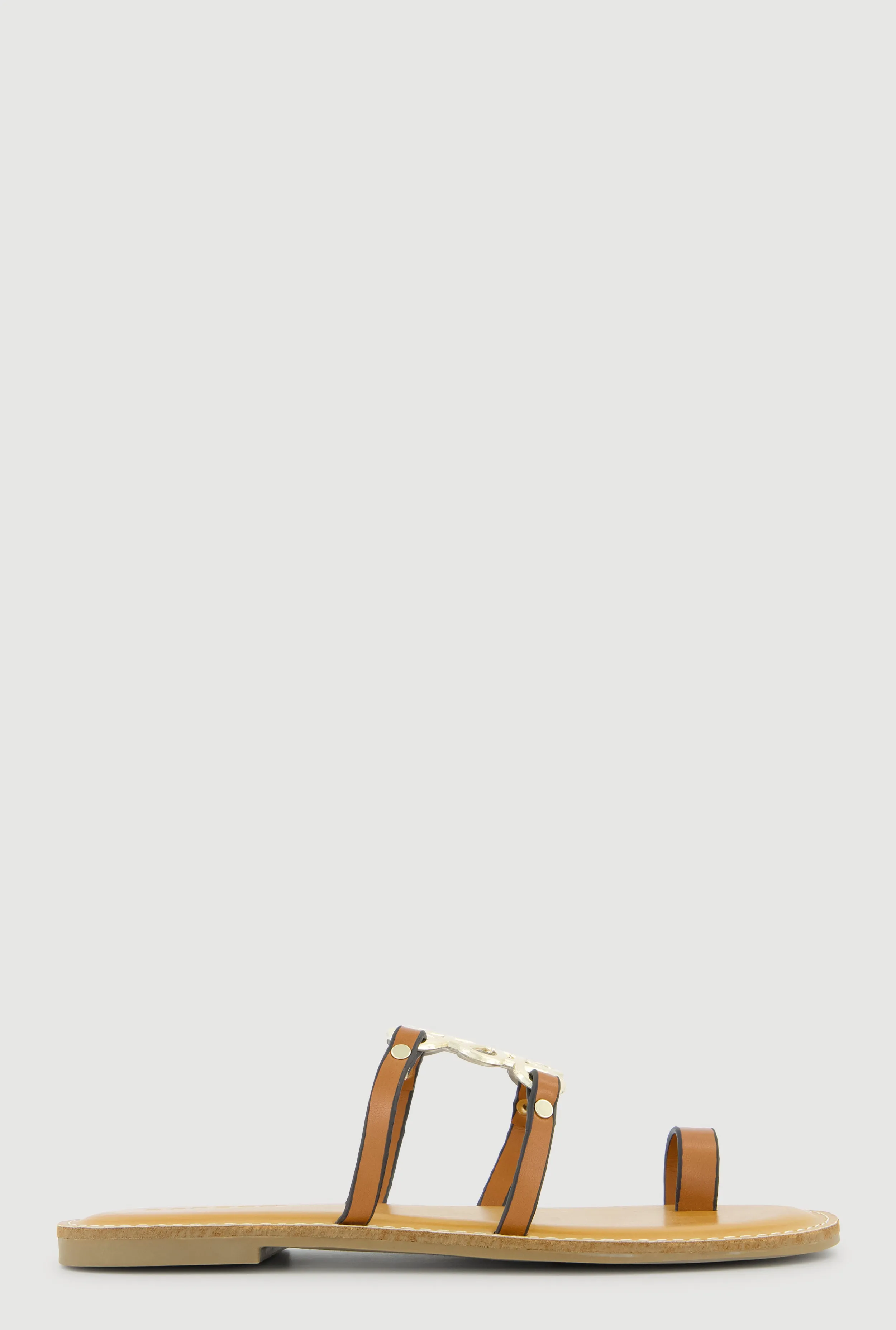 Metallic Cut Out Pendant Toe Loop Sandals sold by Rainbow product image thumbnail 2