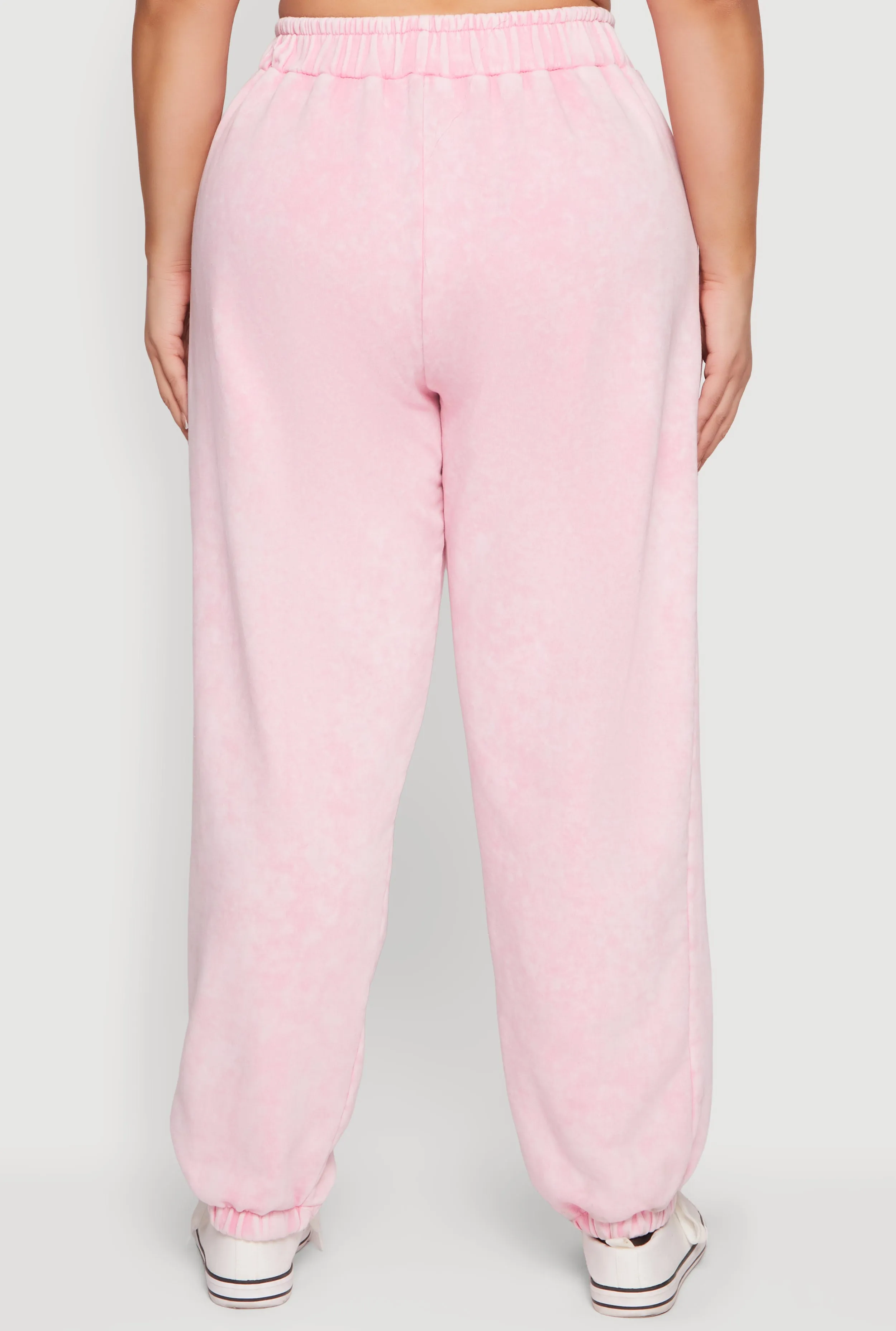 Plus Size High Waisted Acid Wash Joggers with Pockets sold by Rainbow product image thumbnail 5
