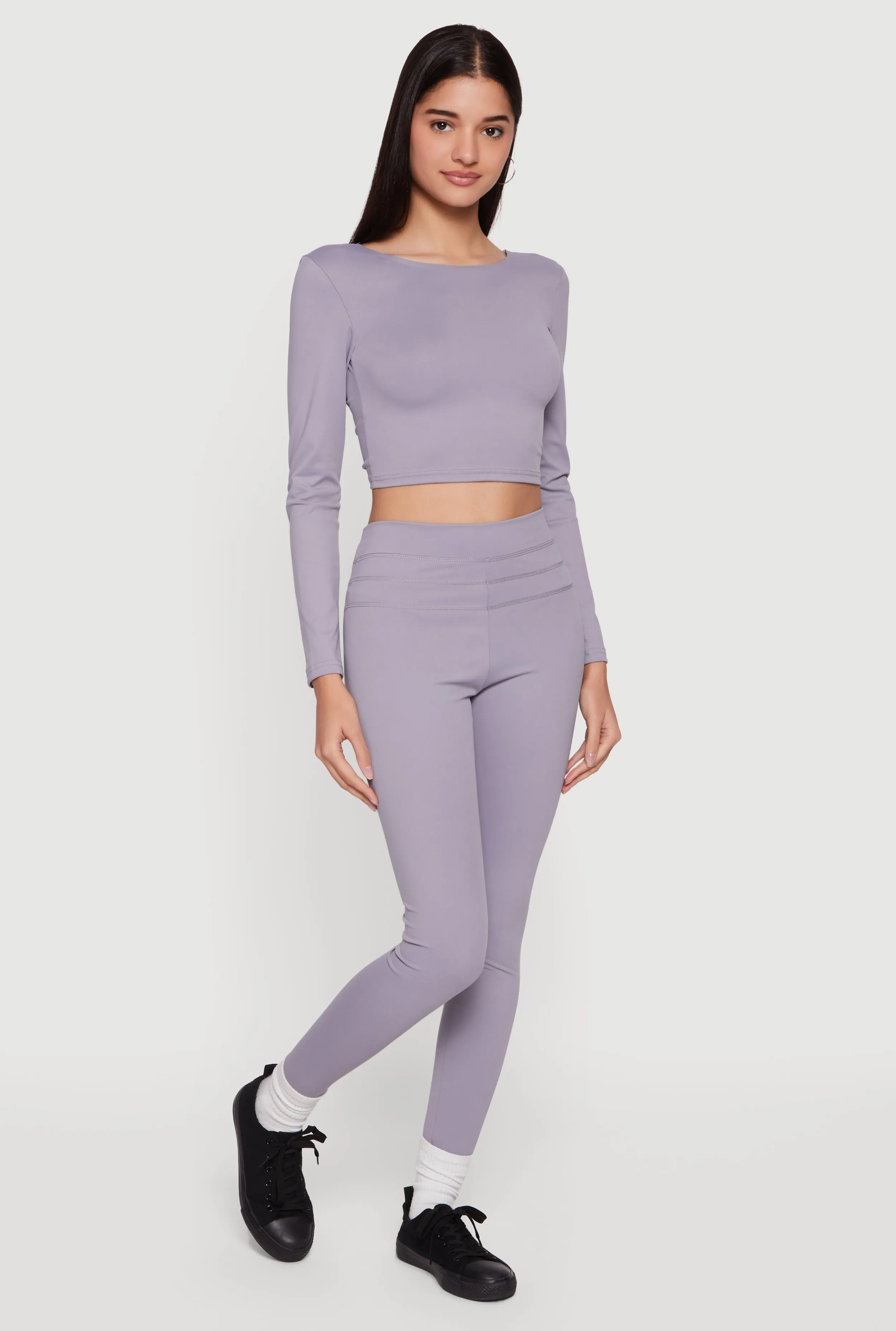 High Waisted Decorative Stitch Leggings sold by Rainbow product image thumbnail 2